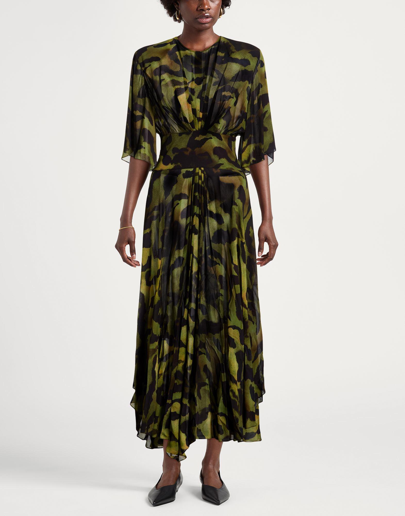 alexandre vauthier dress green Alexandre Vauthier Green Crystallized Jersey Asymmetric Hooded Dress M