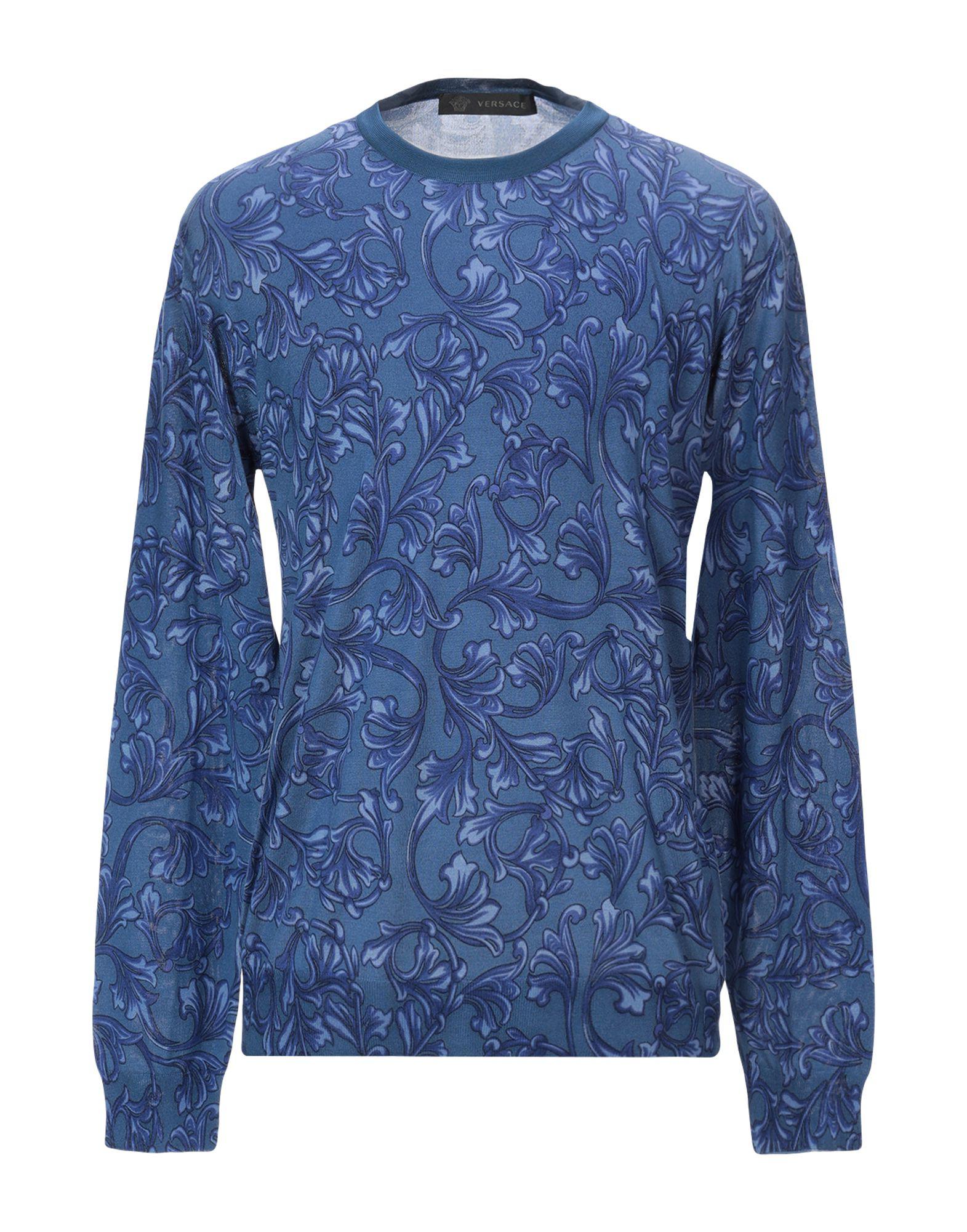 Lyst - Versace Sweater in Blue for Men