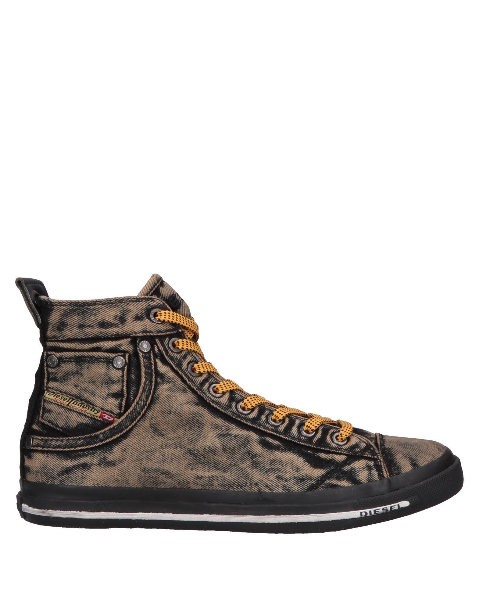 DIESEL Denim Hightops & Sneakers in Khaki (Brown) for Men Lyst