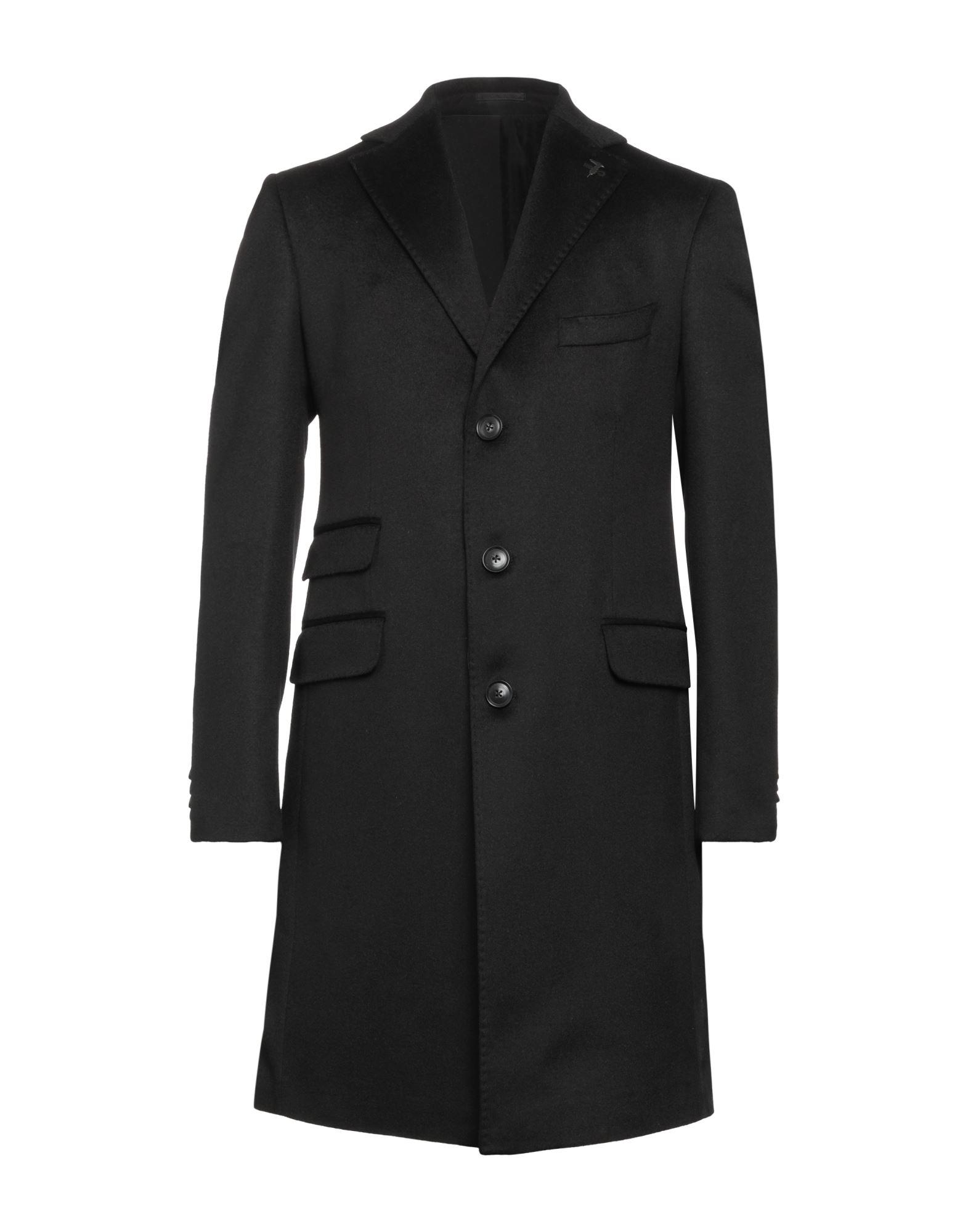 Trussardi Wool Coat in Black for Men | Lyst Australia