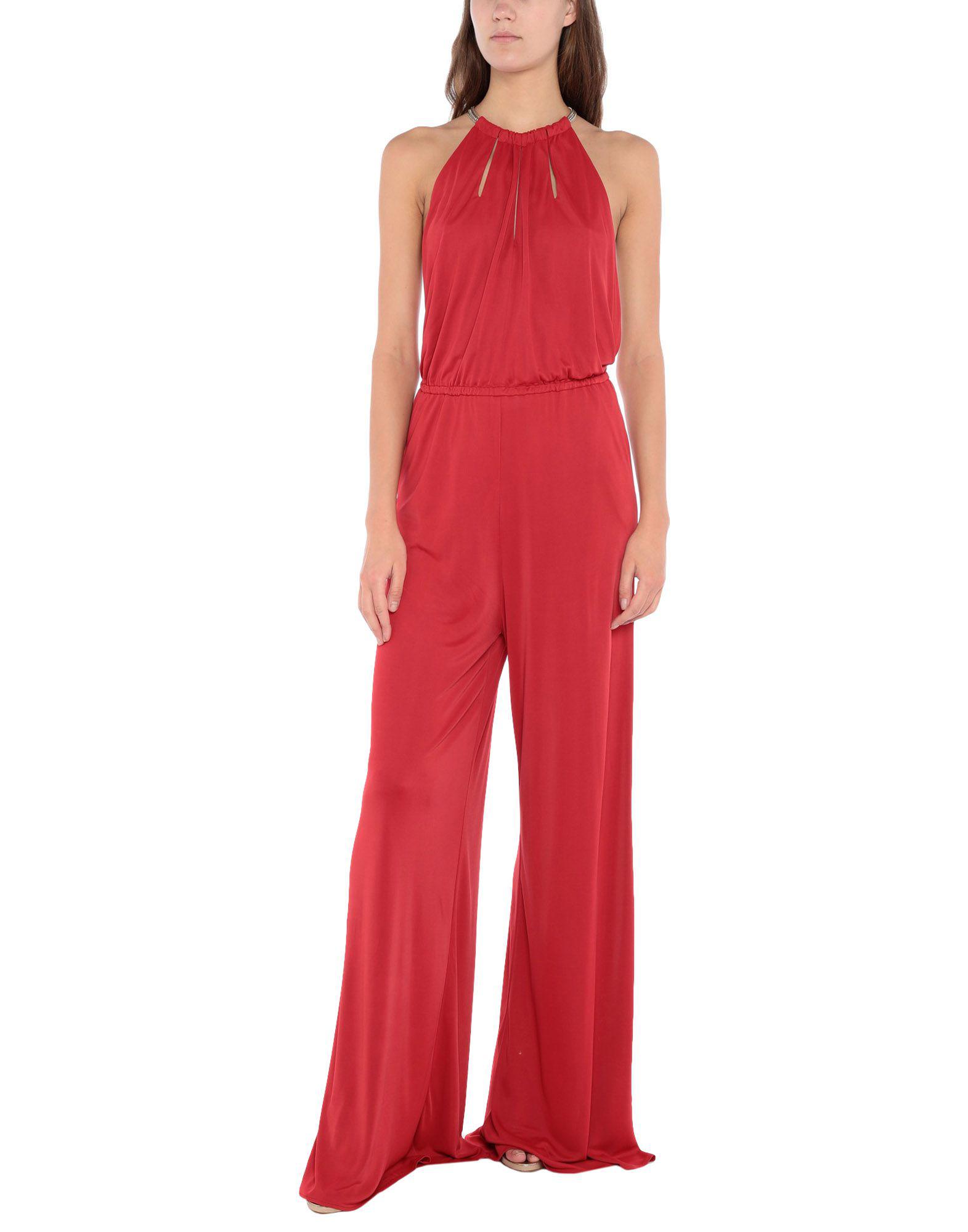 Versace Jumpsuit in Red - Lyst