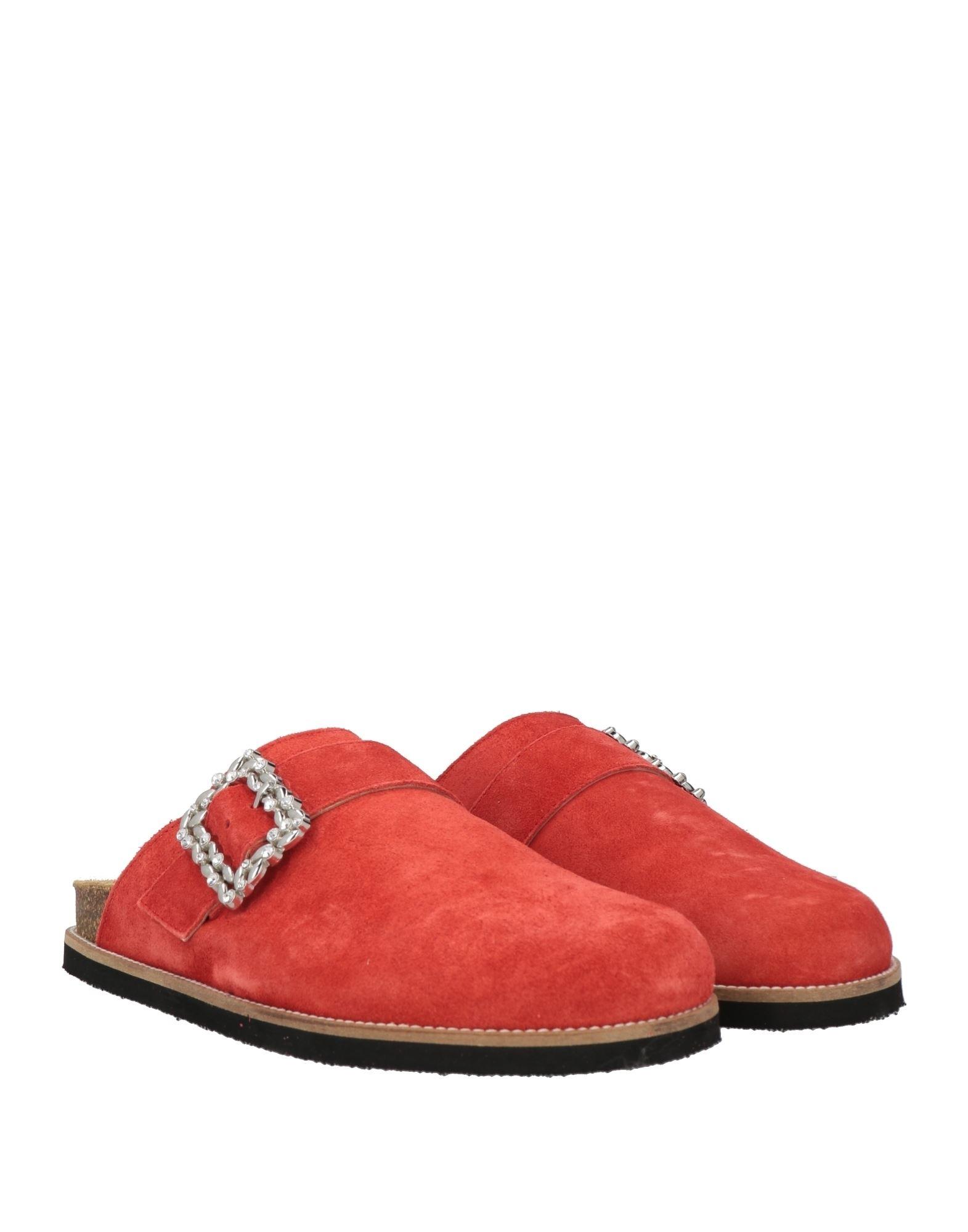 Mules Zuecos de Pollini de color Rojo Lyst