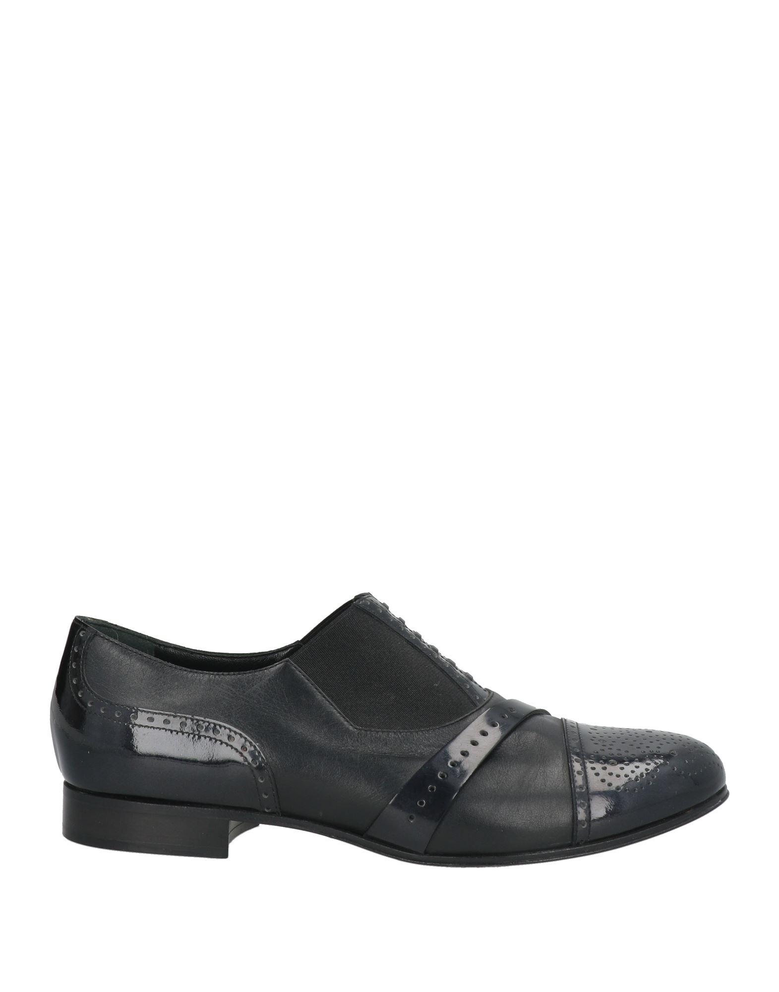 ローファー・オックスフォード Casadei Loafers & Slippers Casadei Black Leather Chain-Link Slip On Loafers Shoes Made