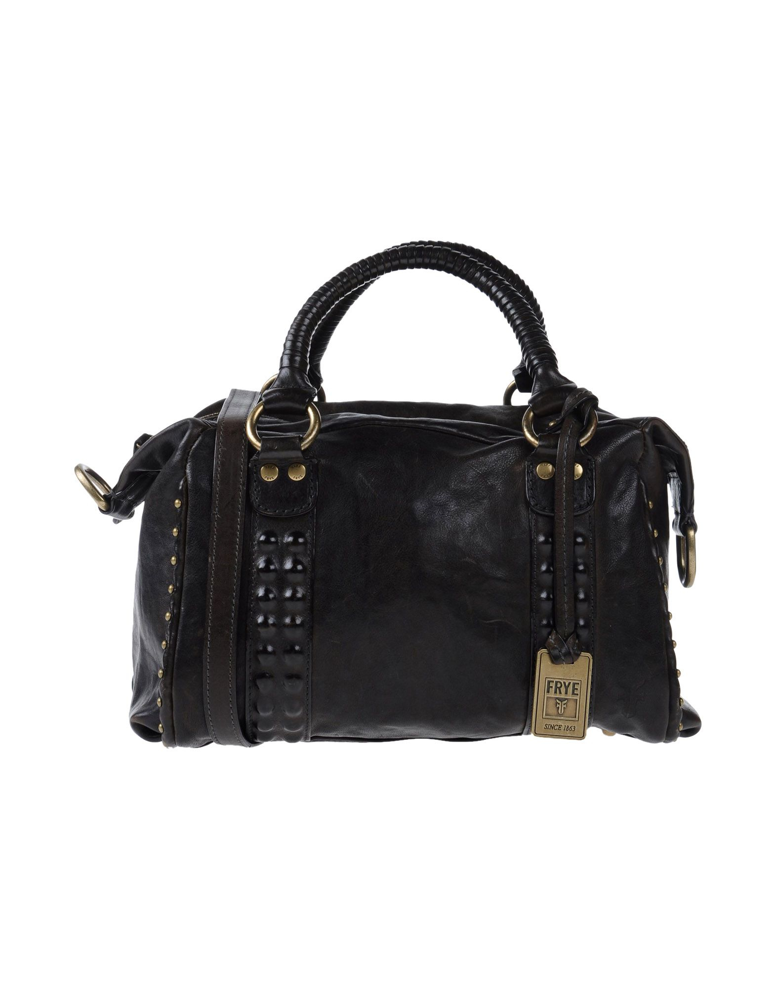 Frye Leather Handbag in Dark Brown (Black) - Lyst