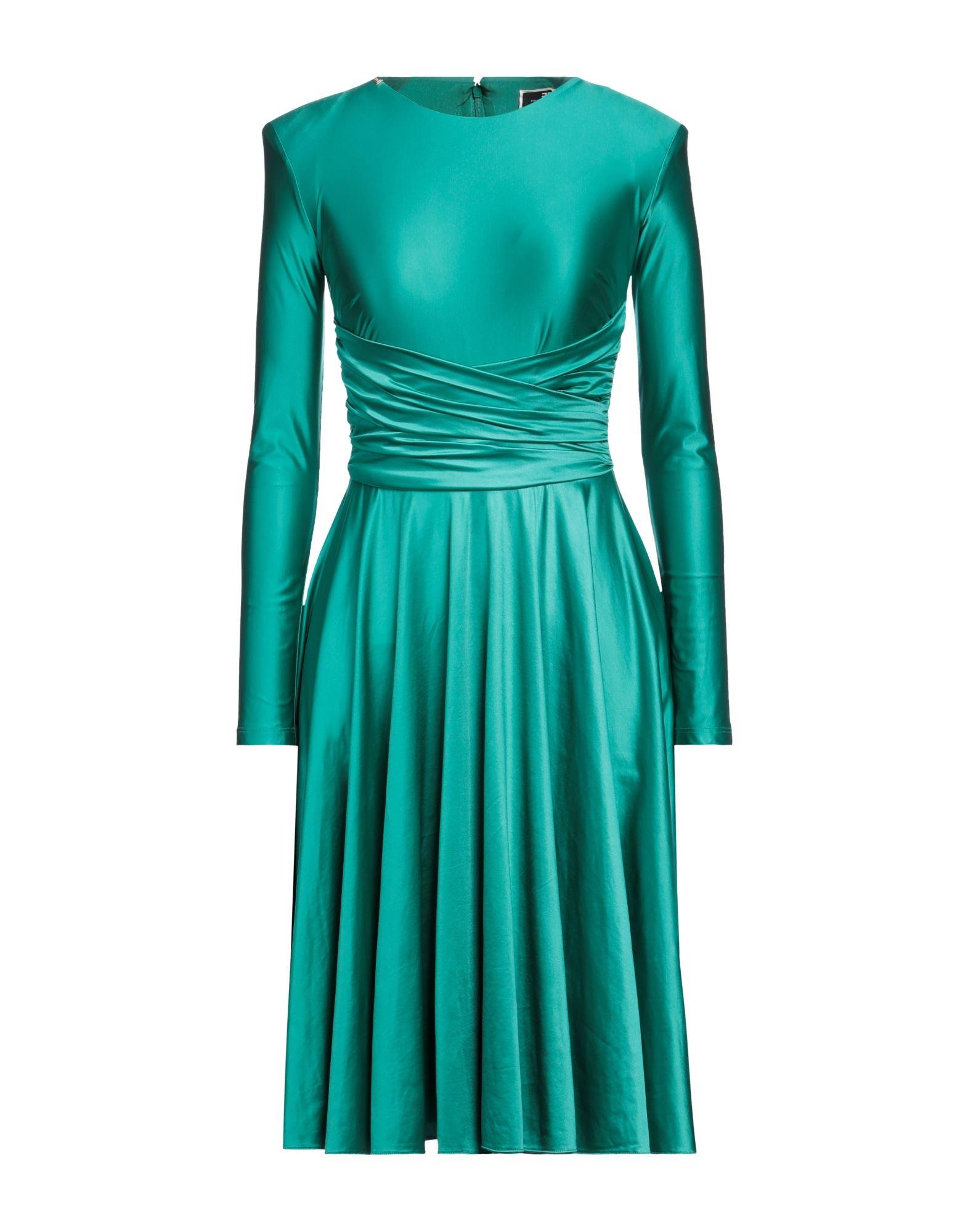 Elisabetta Franchi Midi Dress in Green | Lyst