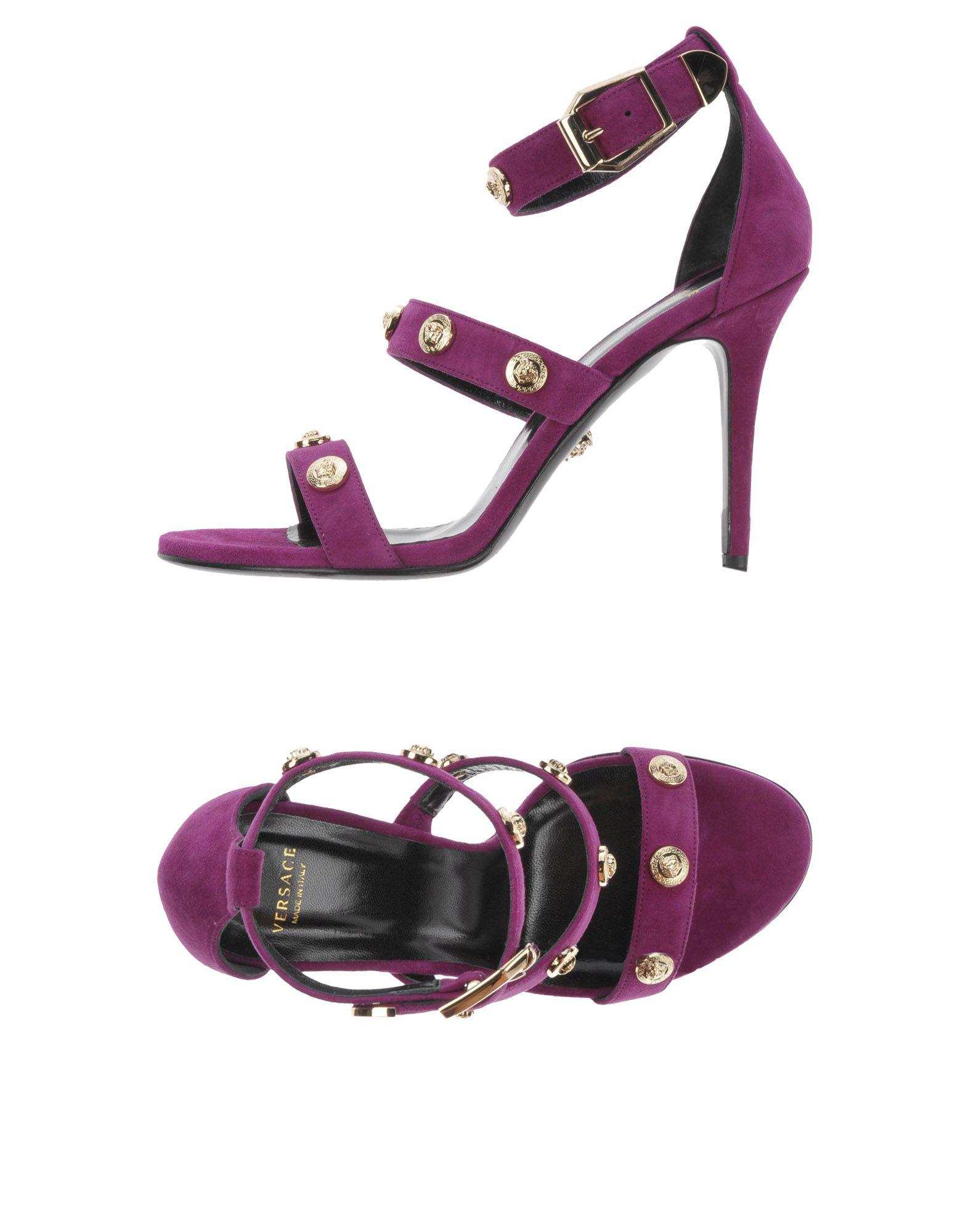 purple versace heels