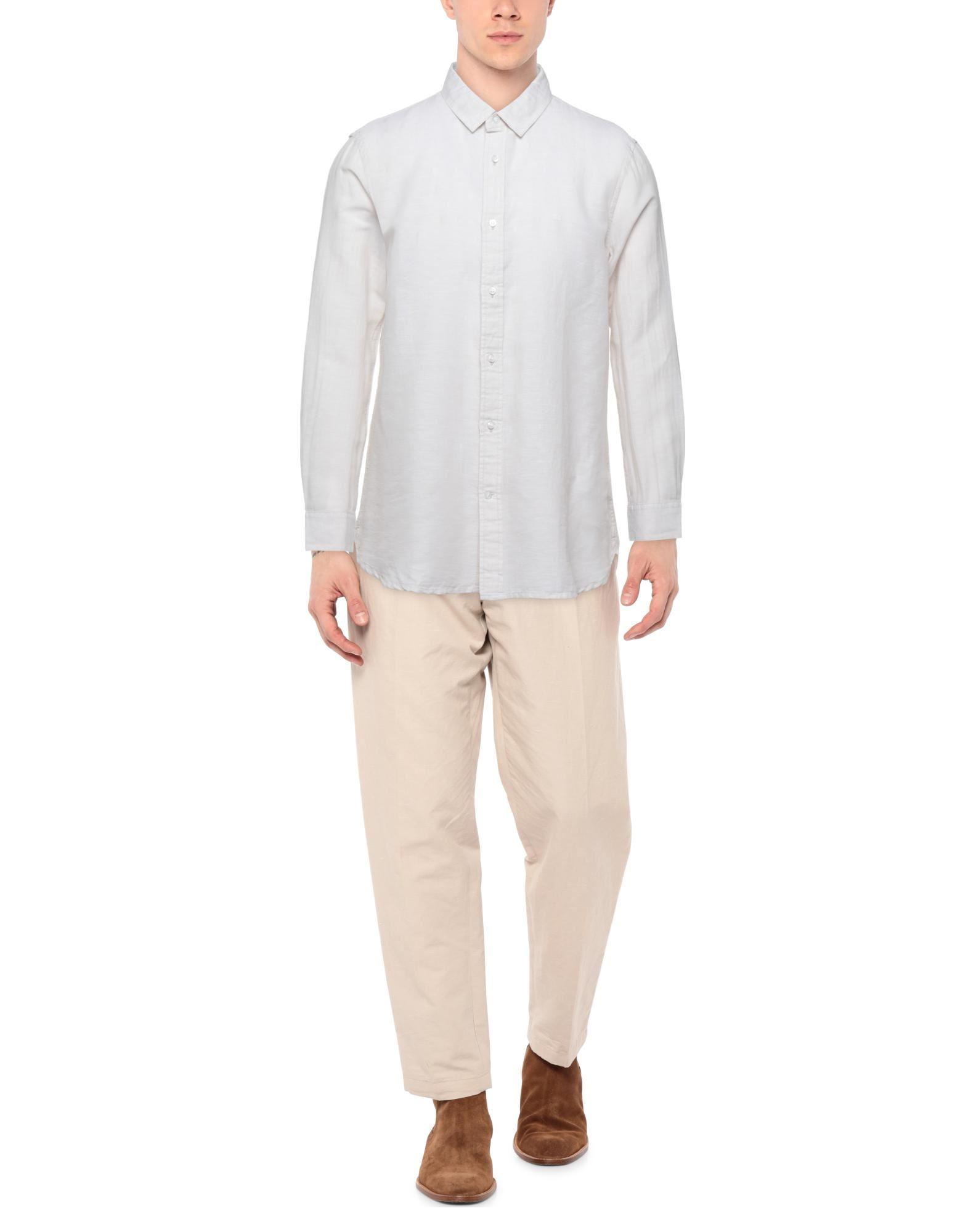 Calvin Klein Linen Shirt in Beige (Natural) for Men - Lyst