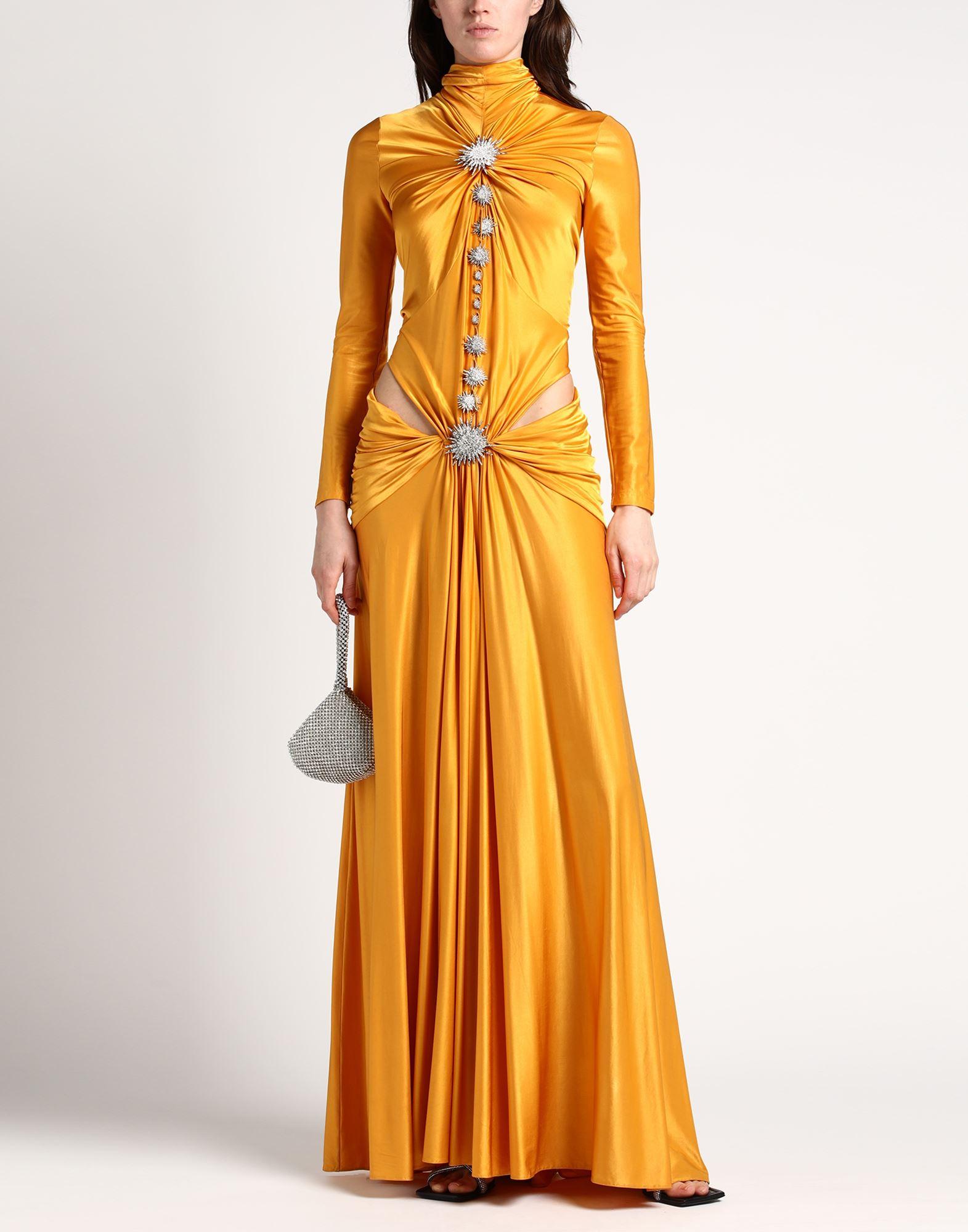 ワンピース RABANNE VISCOSE BLEND FOIL DRESS Rabanne Embellished Draped Viscose Gown in Purple | Lyst