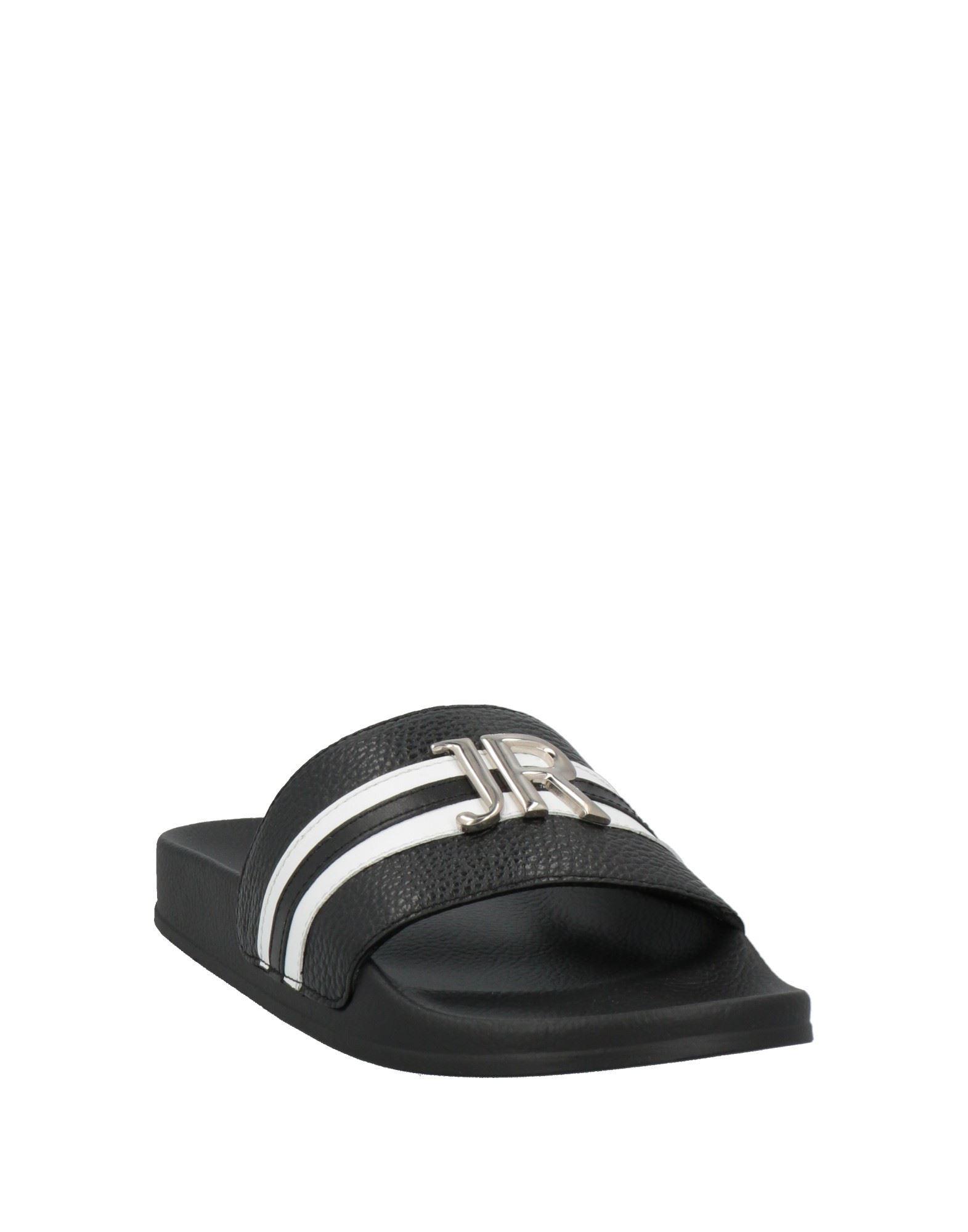 John Richmond Black Studded Leather Pool Slide Sandals Size 41/ US 8 J P ORIGINAL Conquer-14 Rhinestone Slide JPM CONQUER - Shiekh main image 2