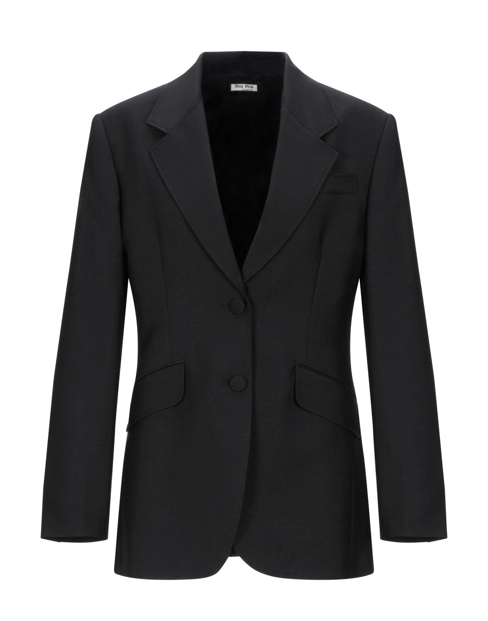 Miu Miu Wool Suit Jacket in Black - Lyst