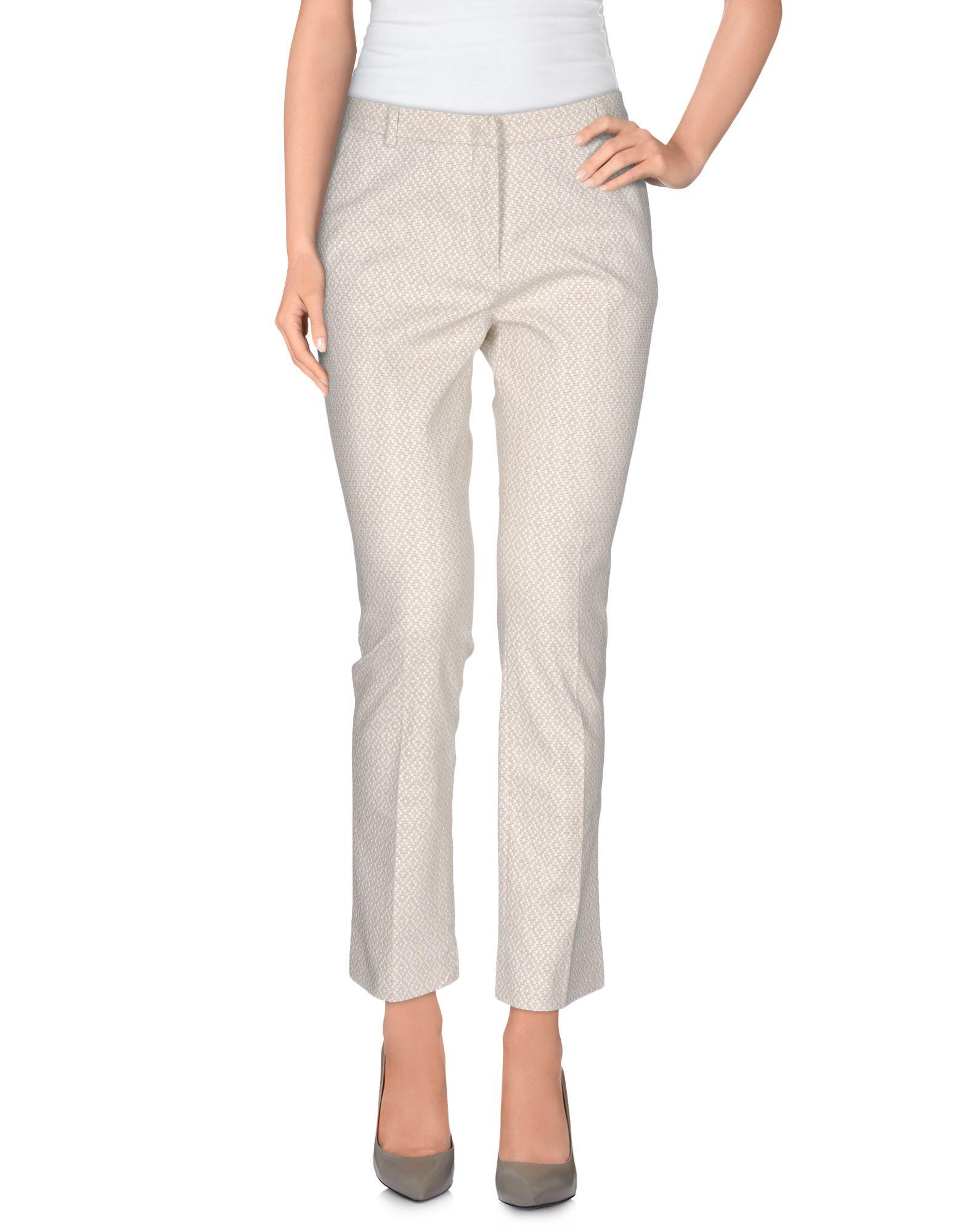 Weekend by Maxmara Cotton Casual Pants in Light Grey (Gray) Lyst