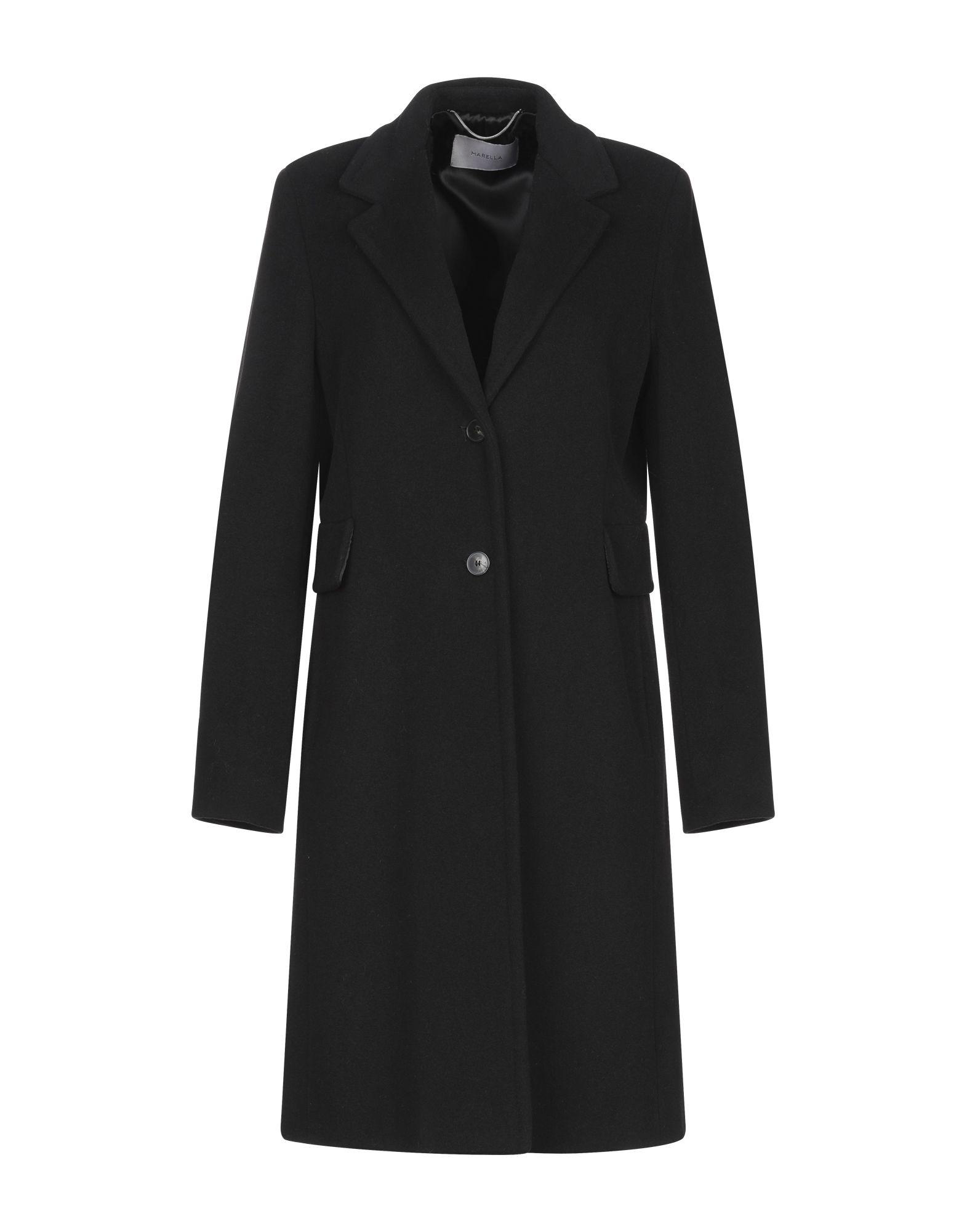 Marella Wool Coat in Black - Lyst