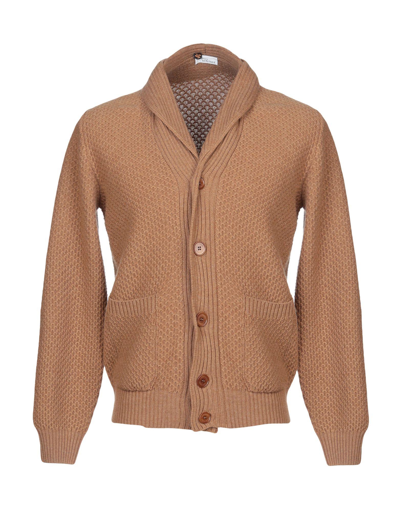 Heritage Cashmere Cardigan in Brown for Men Lyst