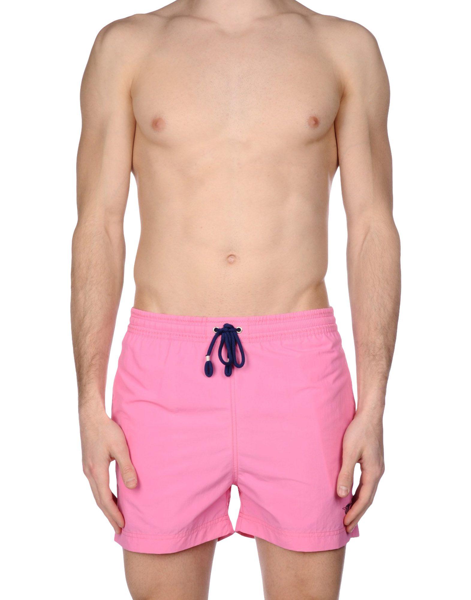 Lyst - Henry cotton's Swim Trunks in Pink for Men