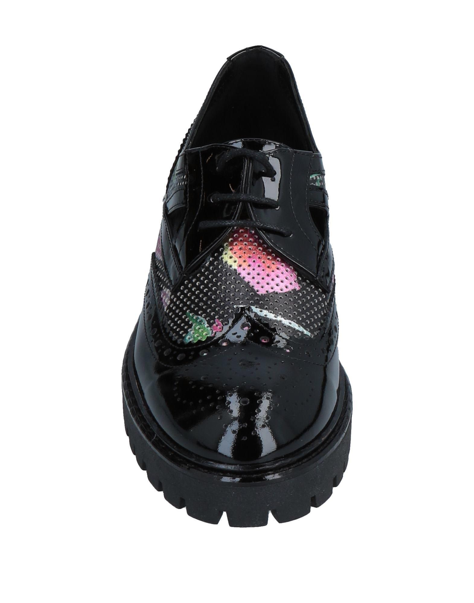Loretta Pettinari Leather Lace-up Shoe in Black - Lyst