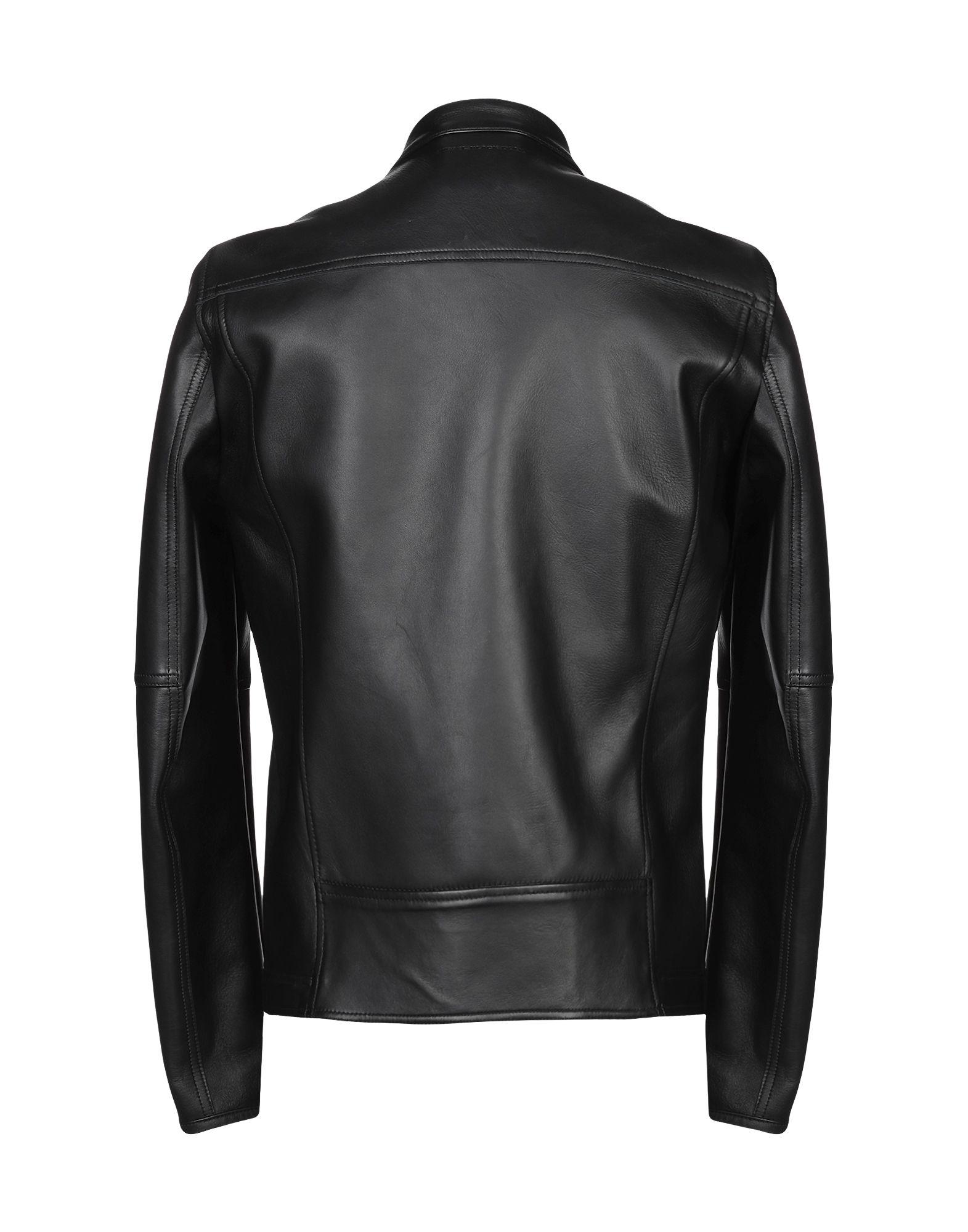 Diesel Black Gold Leather Jacket in Black for Men - Lyst