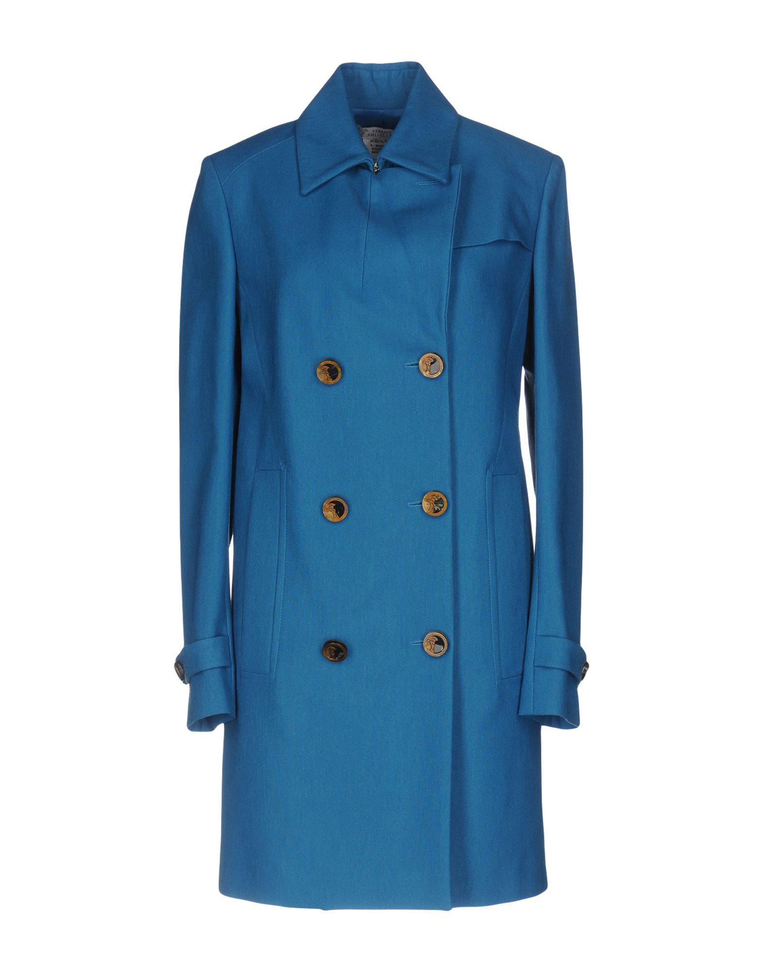 Lyst - Versace Coat in Blue