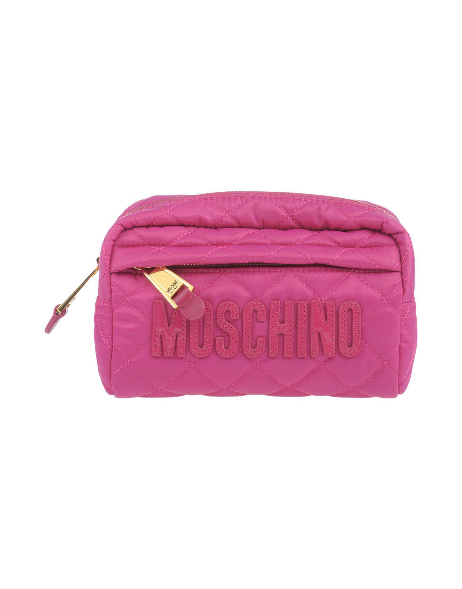Moschino Pencil Case in Garnet (Pink 