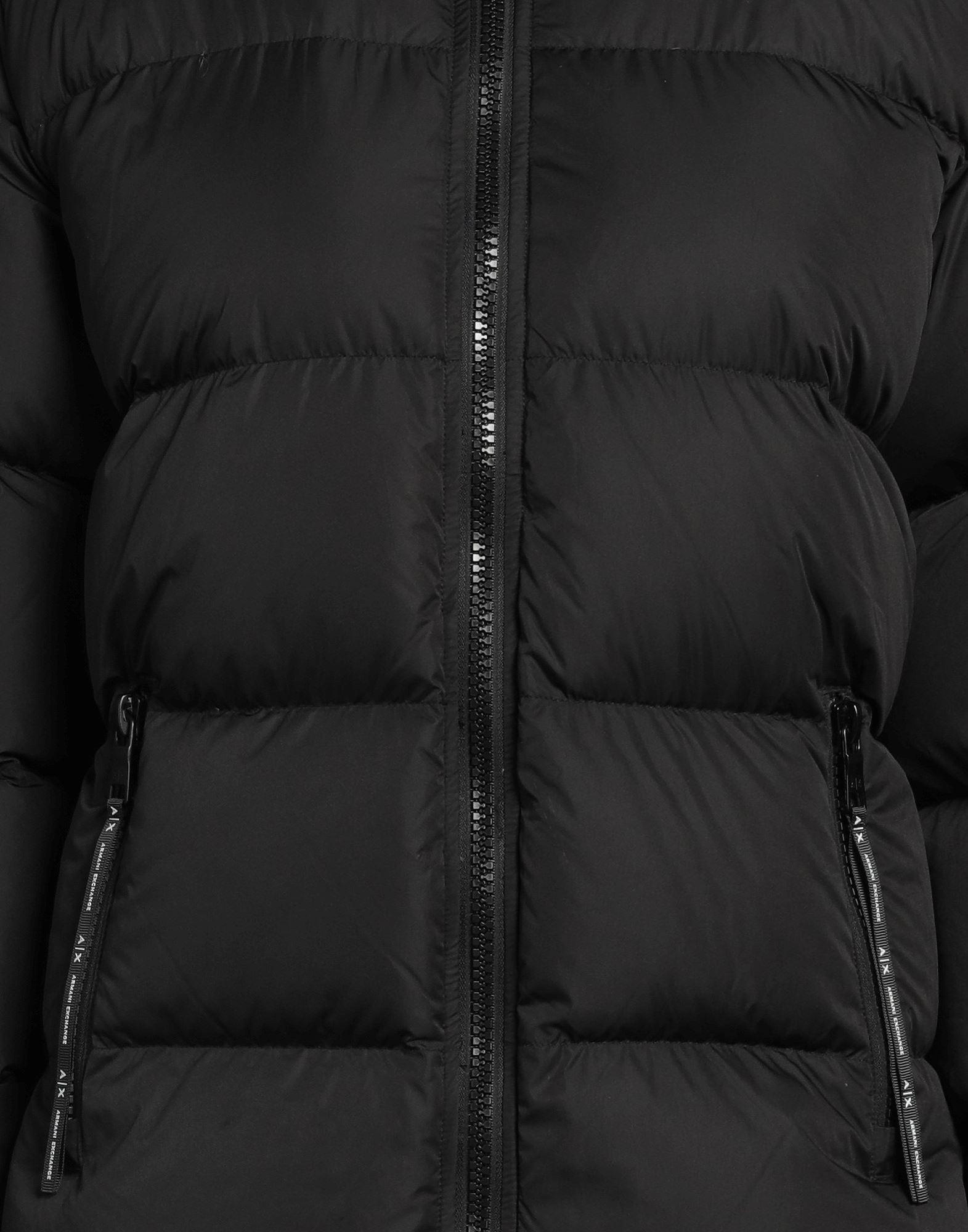 Armani Exchange Down Jacket in Black | Lyst
