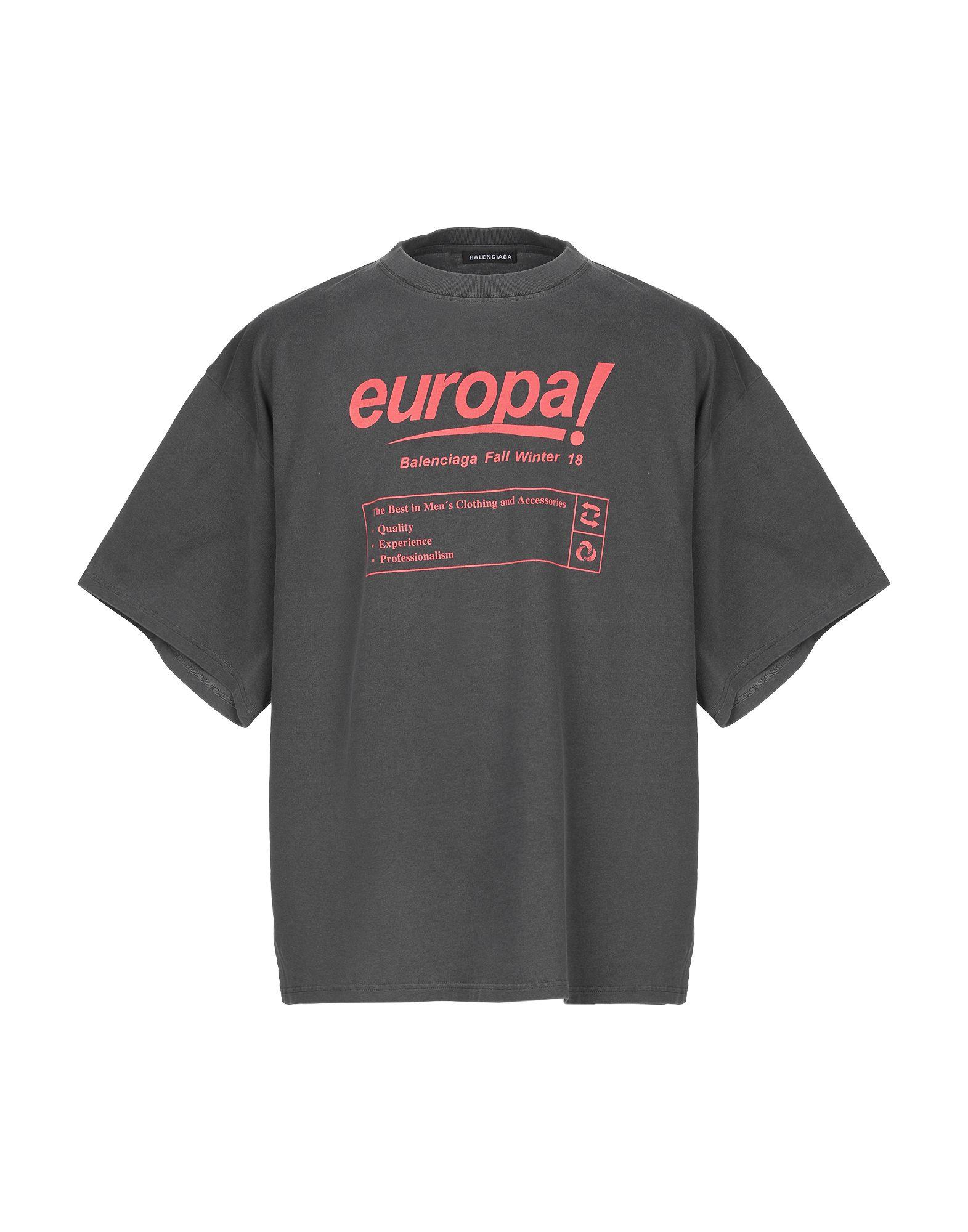 バレンシアガ 18AW europa! Tシャツ 半袖 カットソー S グレー