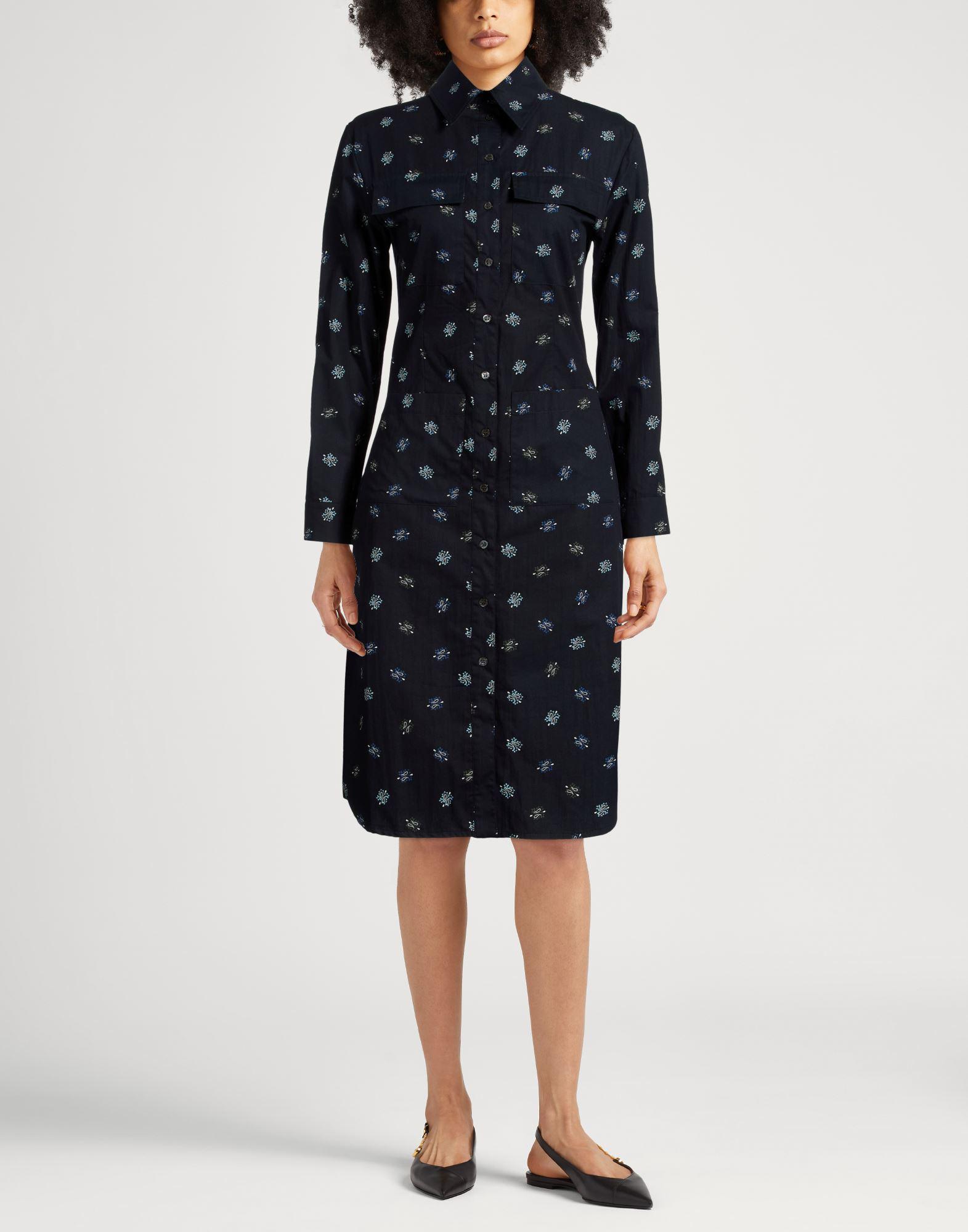 maison kitsune shirt dress Bonpoint x Maison Kitsun Lissandra Shirt Dress | Blue