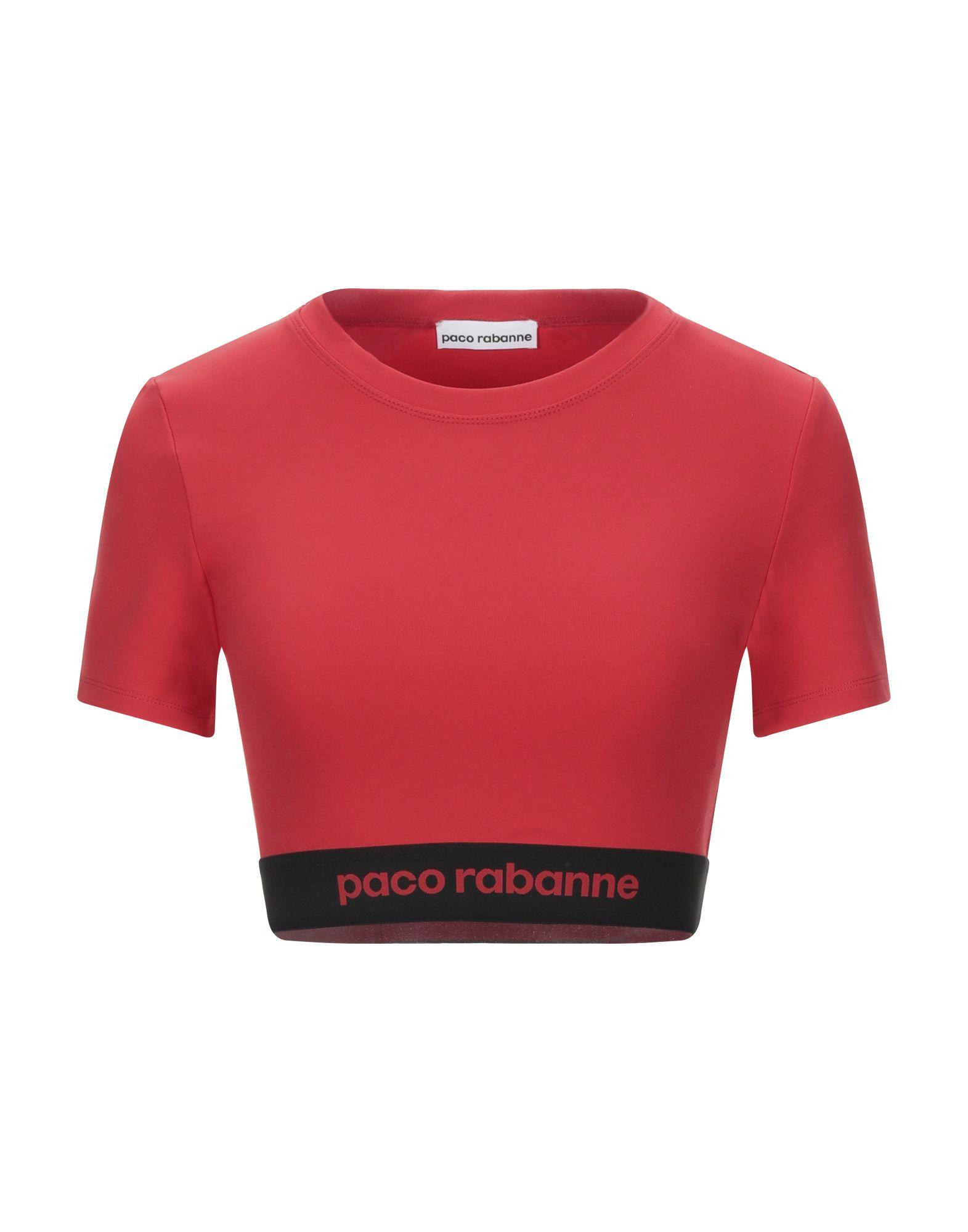 Paco Rabanne Synthetic T-shirt in Red - Lyst