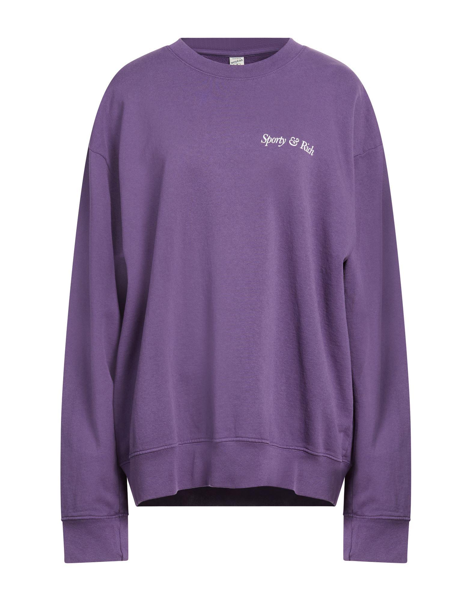 Sporty & Rich Sweatshirt Cotton in Purple | Lyst
