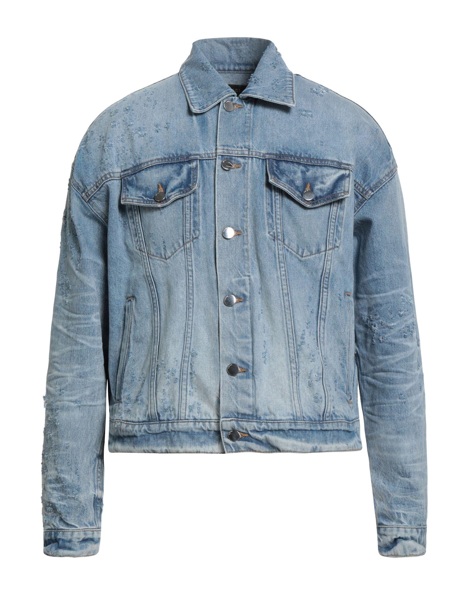 Amiri Distressed Shearling Denim Jackets for Men Up to 65% off