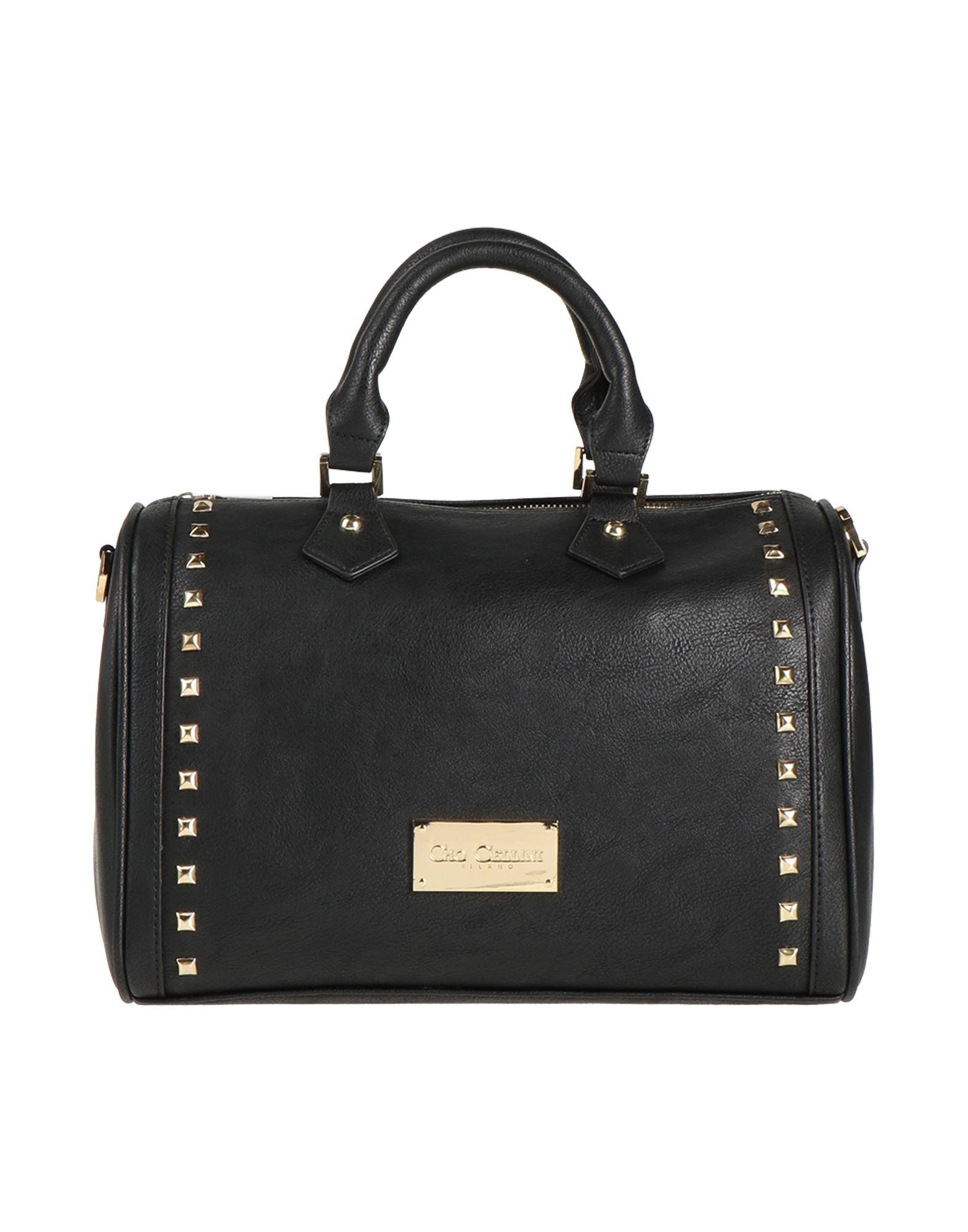 Caprese black solid handheld best sale bag