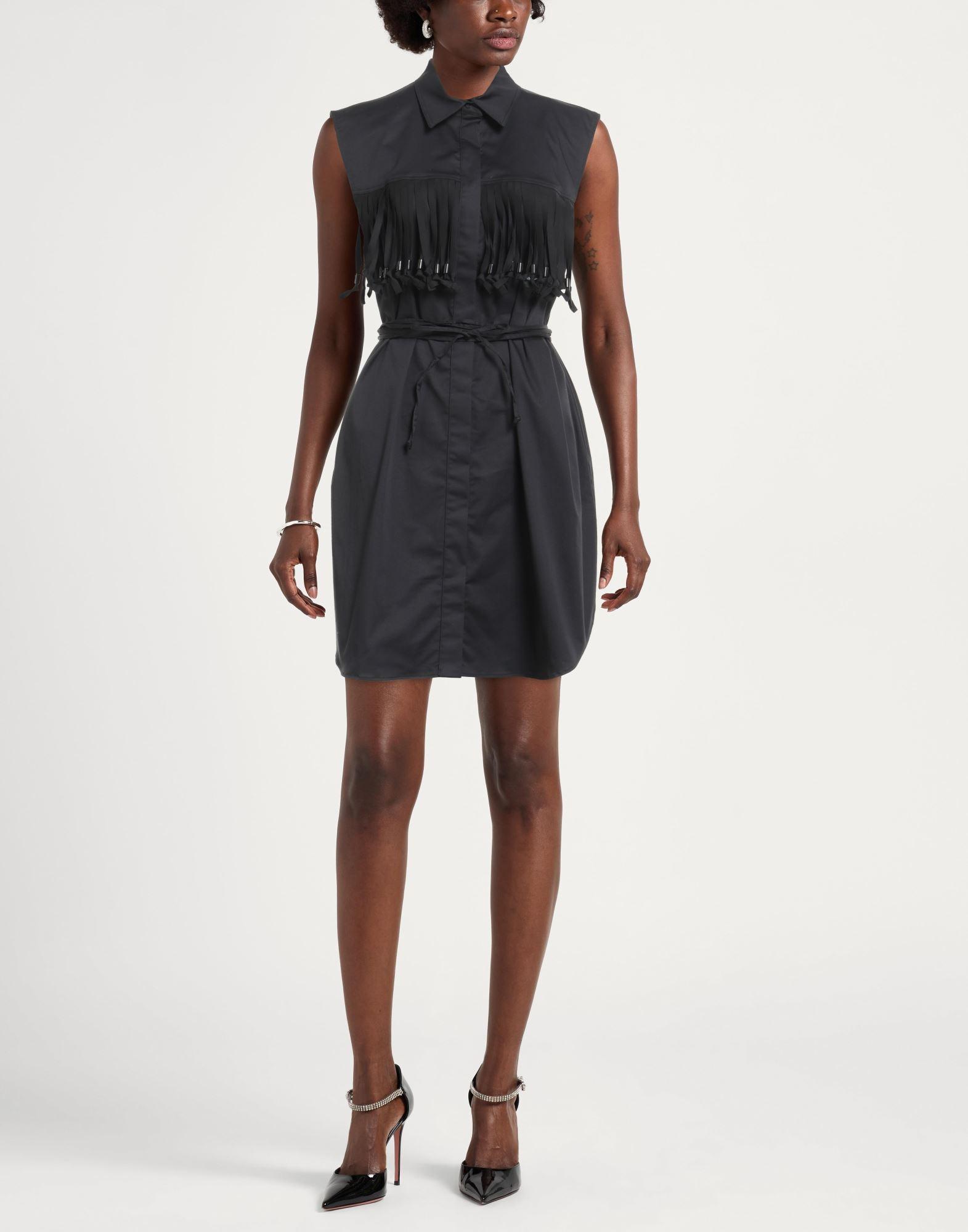 ワンピース DONDUP Woman Dress Black DA427M00945D002 999 3U10SLD-790d-womens-aquashape-