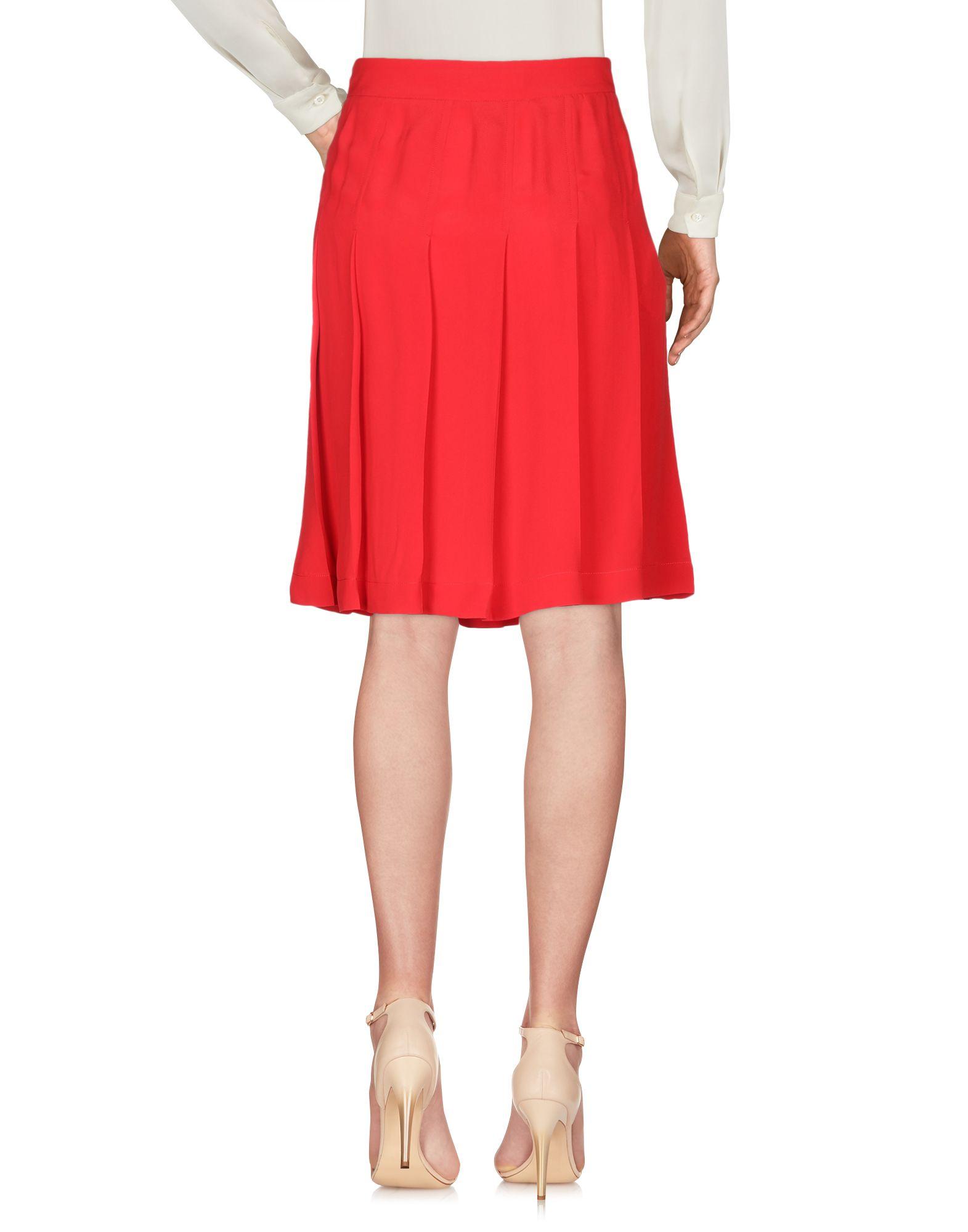 Marni Knee Length Skirt in Red - Lyst