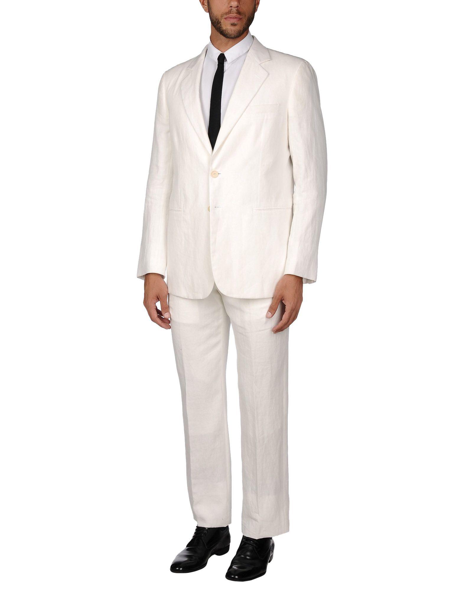 white armani suit