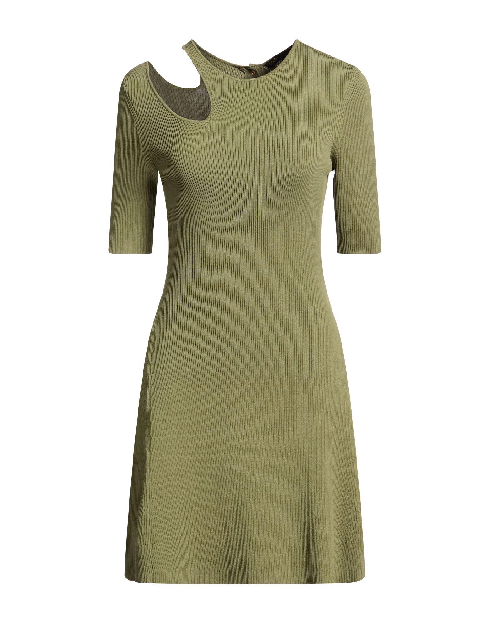 strapless open back dress Olive Green Satin Midi Dress – Gabi Swimwear main image 1