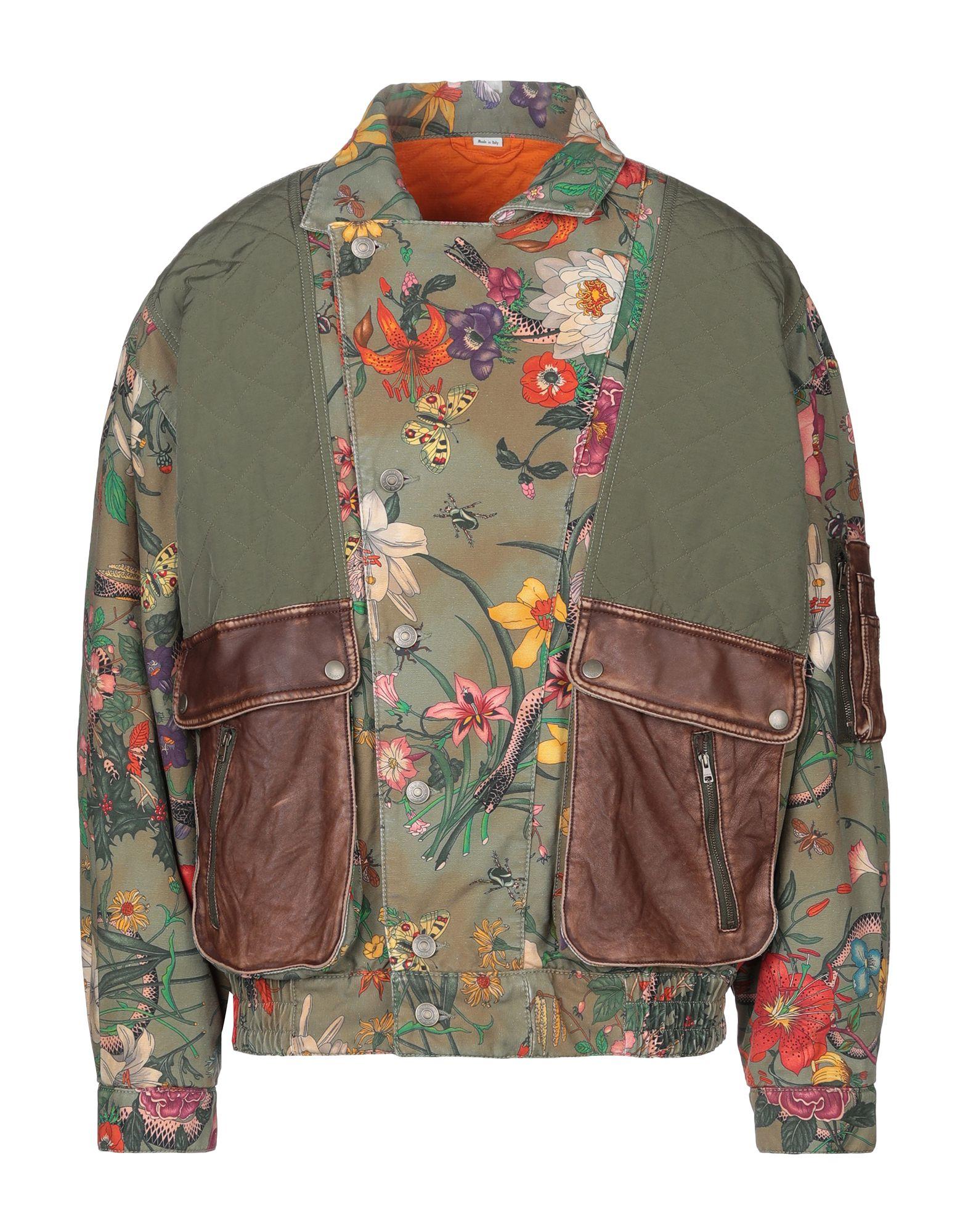 Gucci Leather Jacket in Military Green (Green) for Men - Lyst