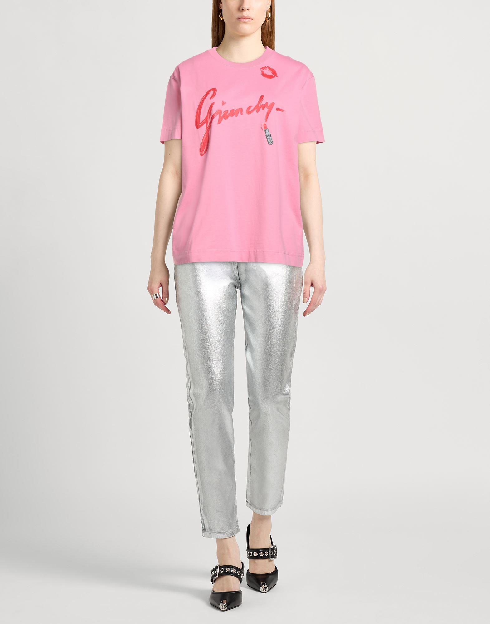 Pink Ladies Givenchy T Shirt Givenchy T-Shirt Cotton In Pink Lyst