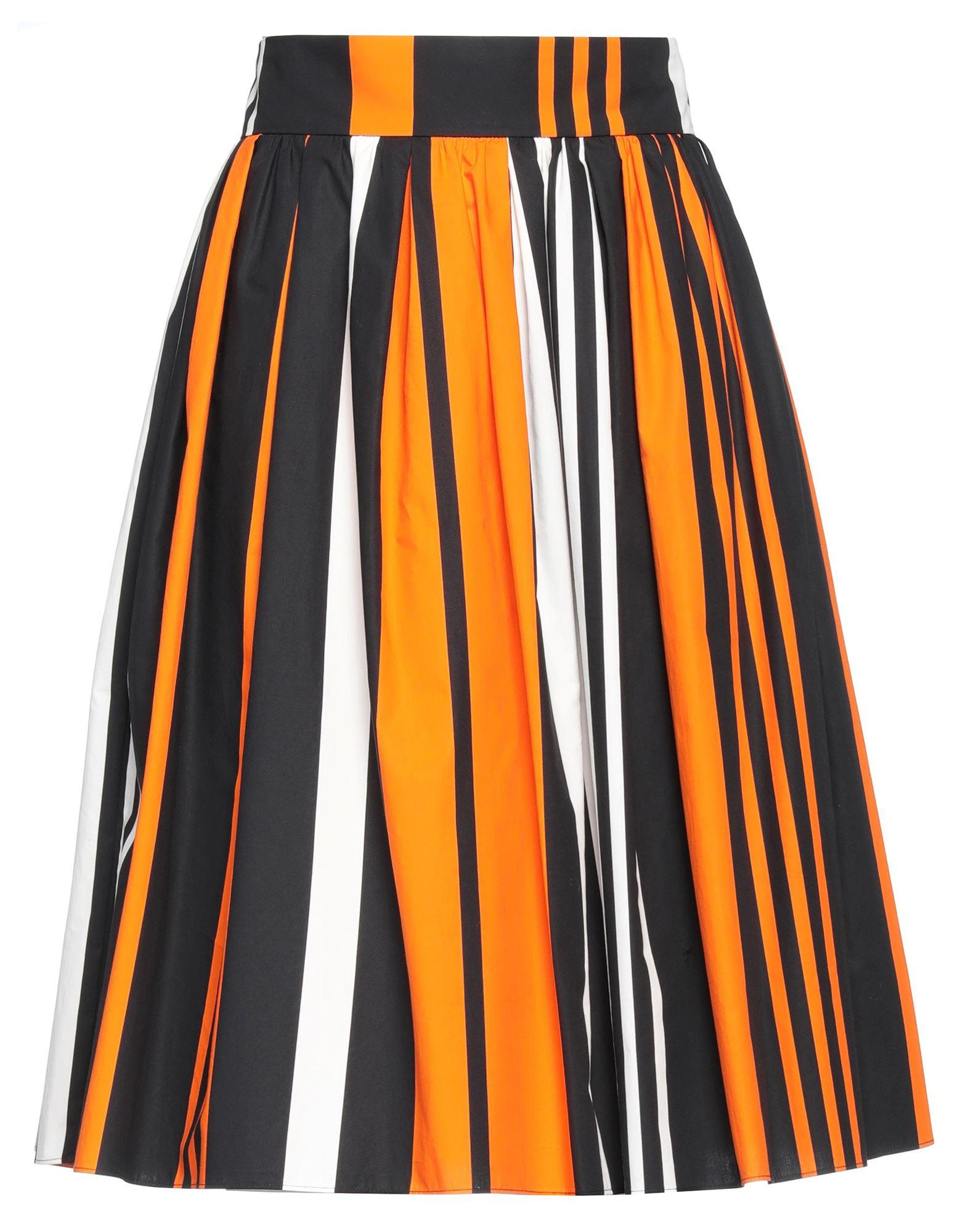 Dolce & Gabbana Midi Skirt in Orange | Lyst
