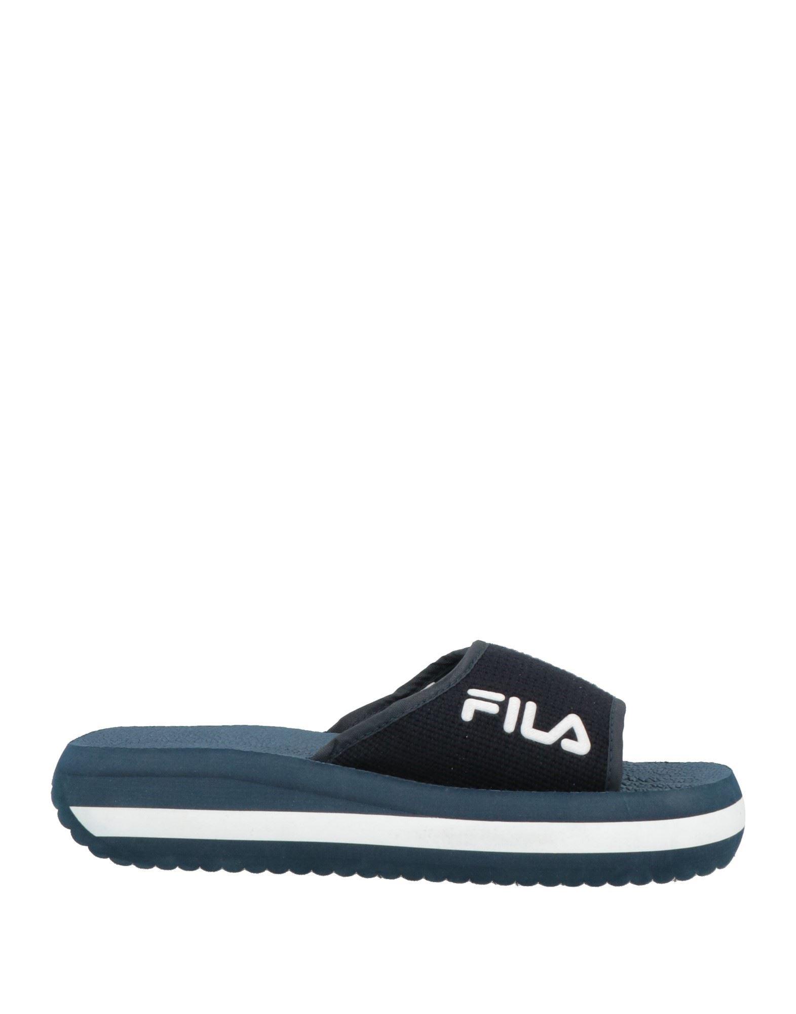 blue fila sandals