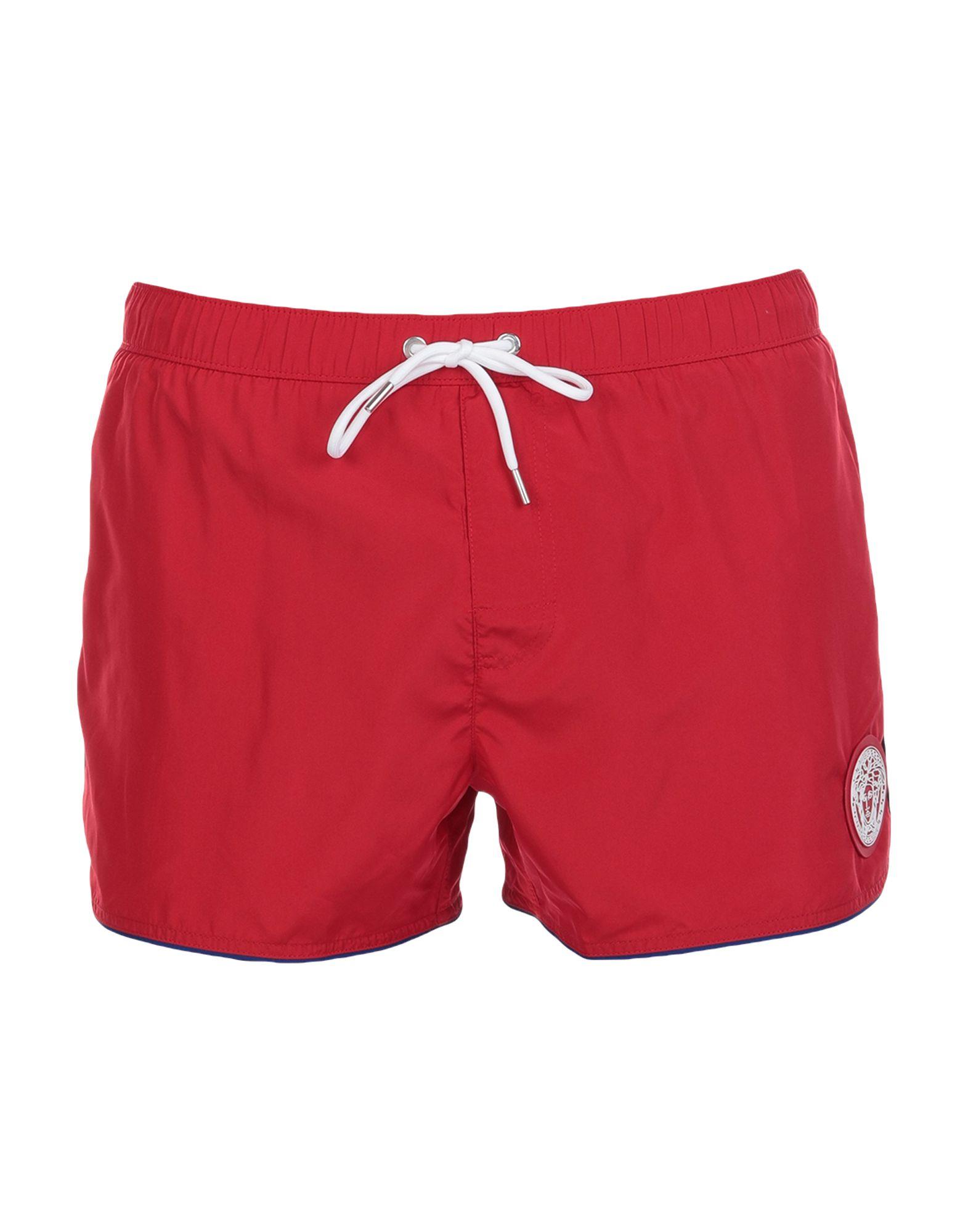 Versace Synthetic Swim Trunks in Red for Men Lyst