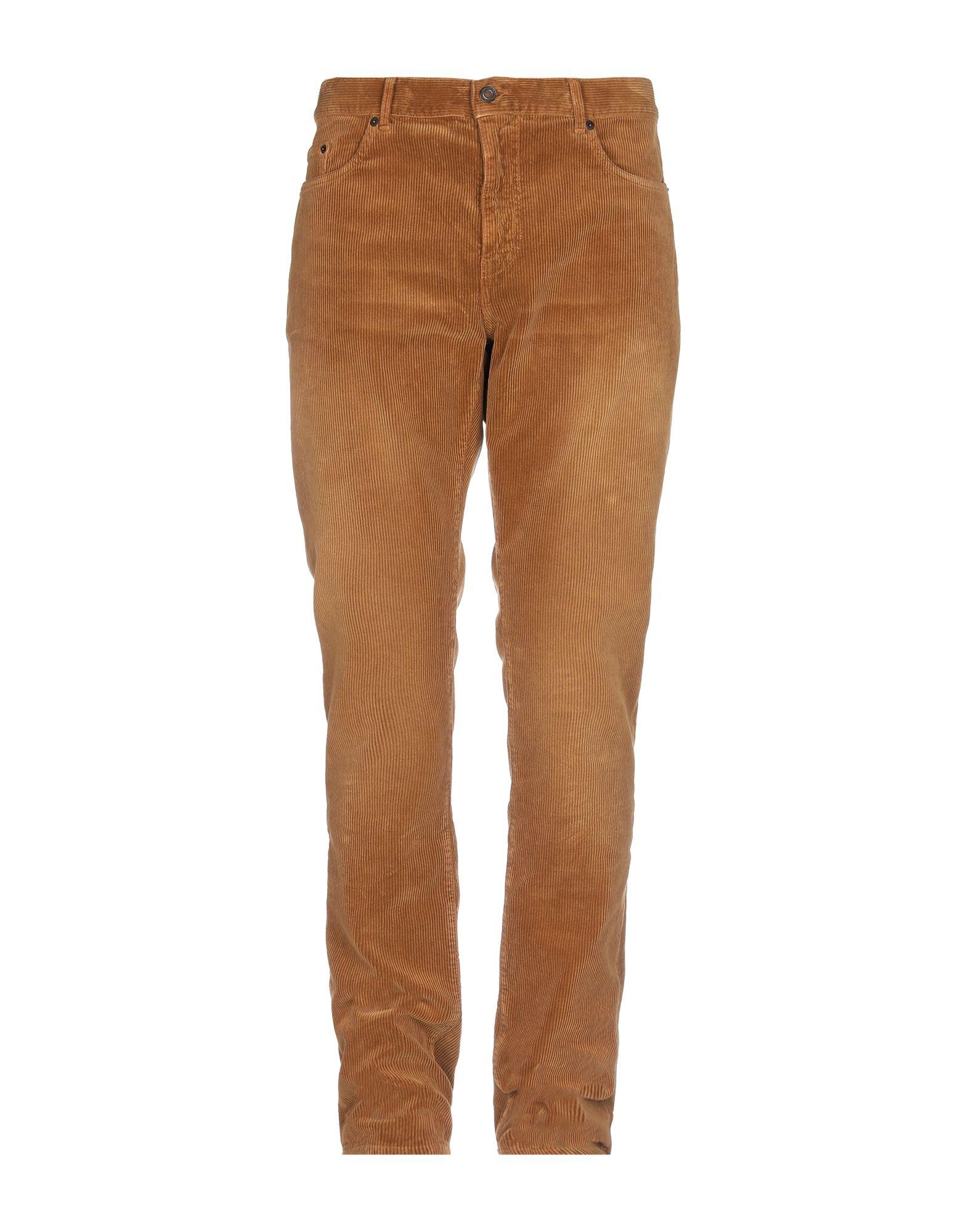 Saint Laurent Velvet Casual Trouser in Camel (Brown) for Men - Lyst