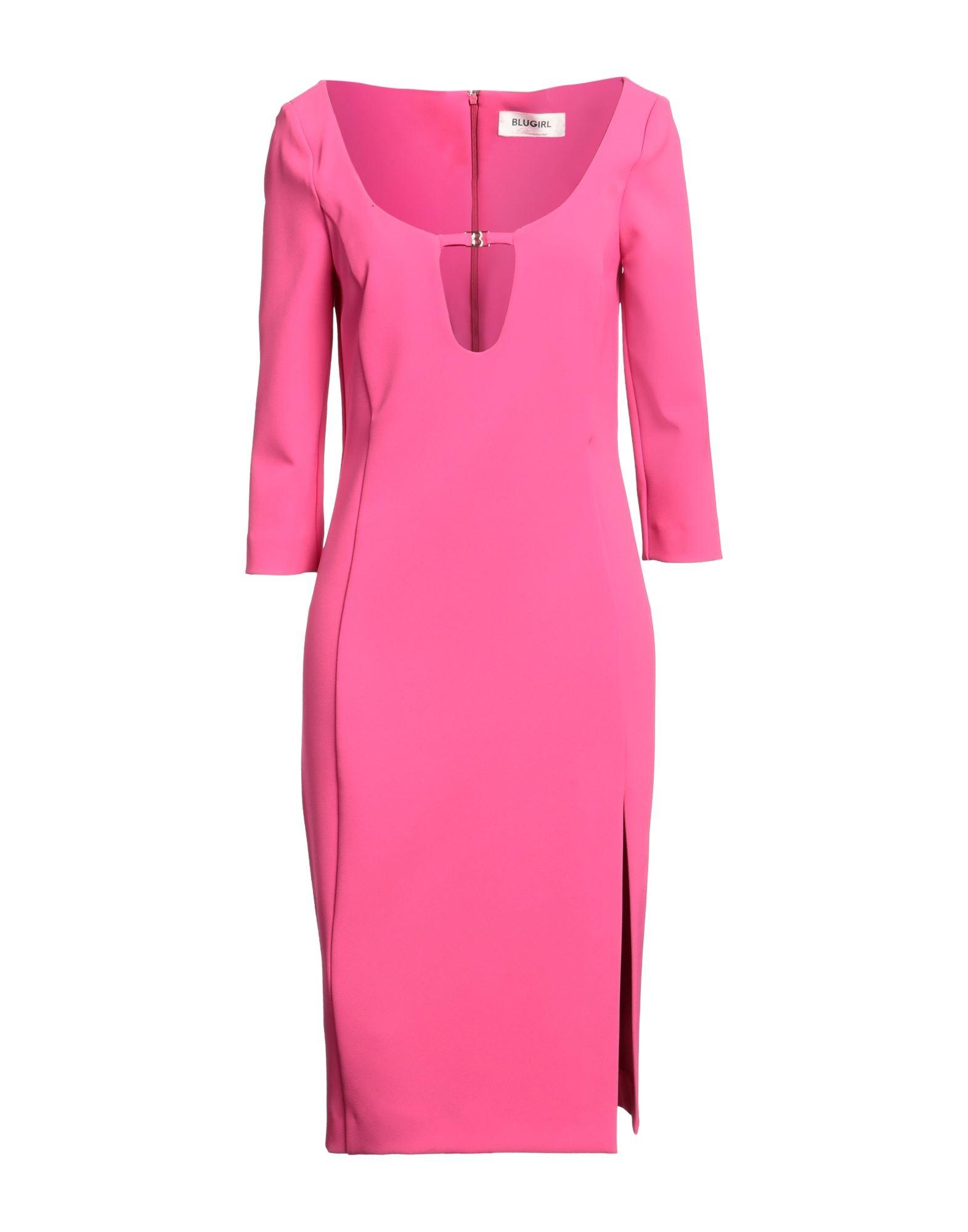 Robe D'été Blugirl Blumarine En Soie - Taille 38, Couleur Rose/blanc Cassé/noir, Occasion Très Bon état