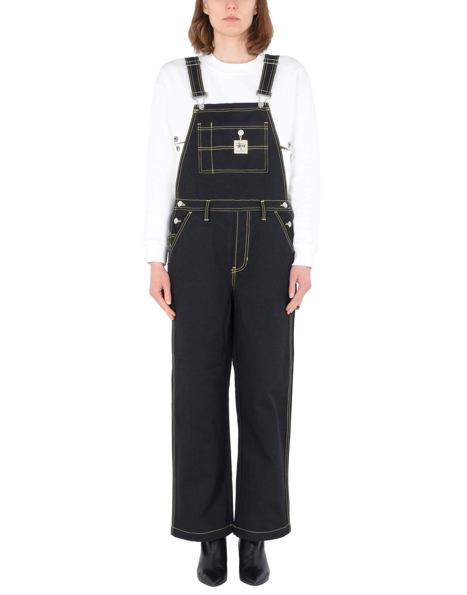 Stussy Canvas Overalls in Black - Lyst