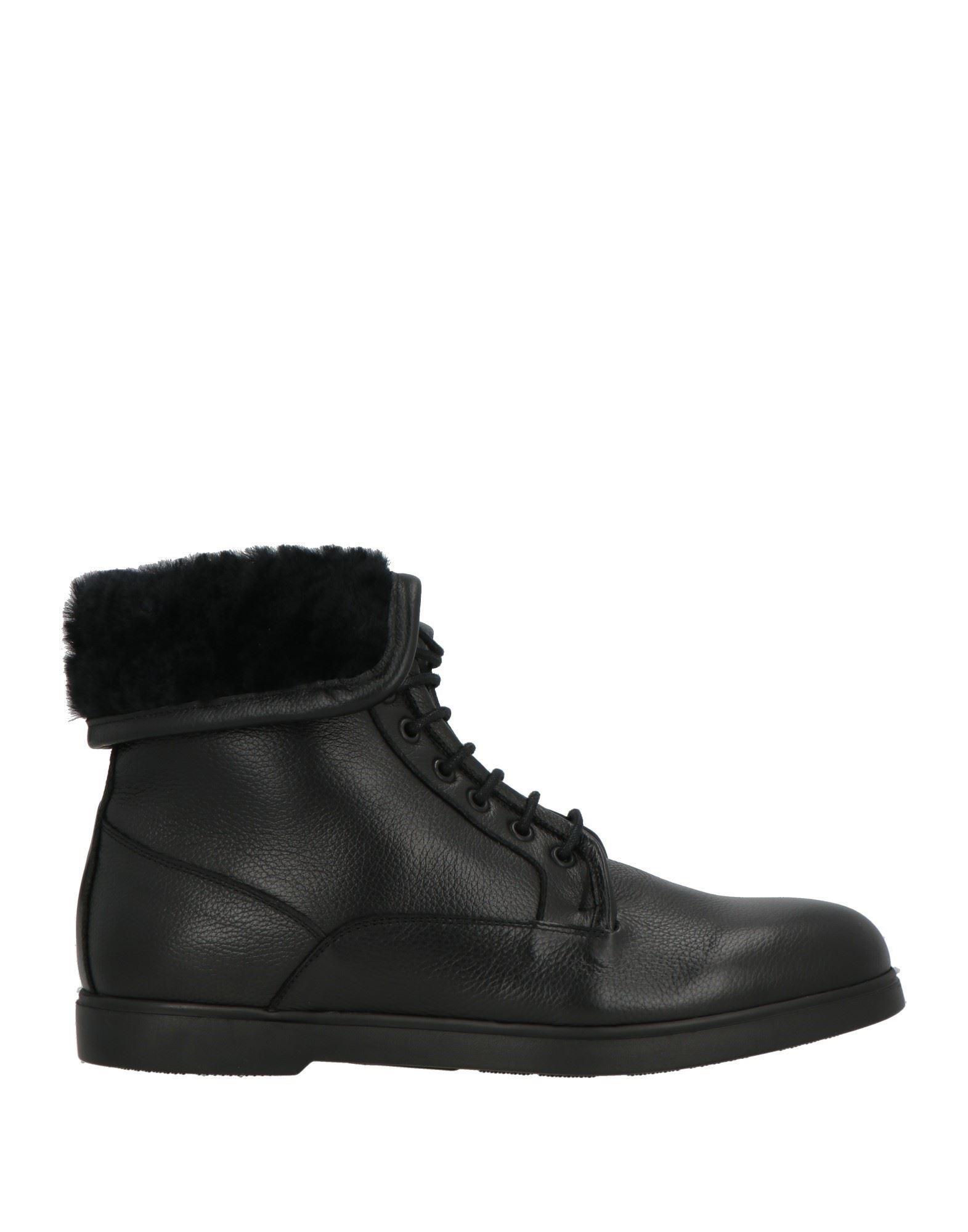 MADE IN ITALY LEATHER Baldinini Black Chukka Boots Polished Leather Lace-Up BALDININI ?? MEN main image 2