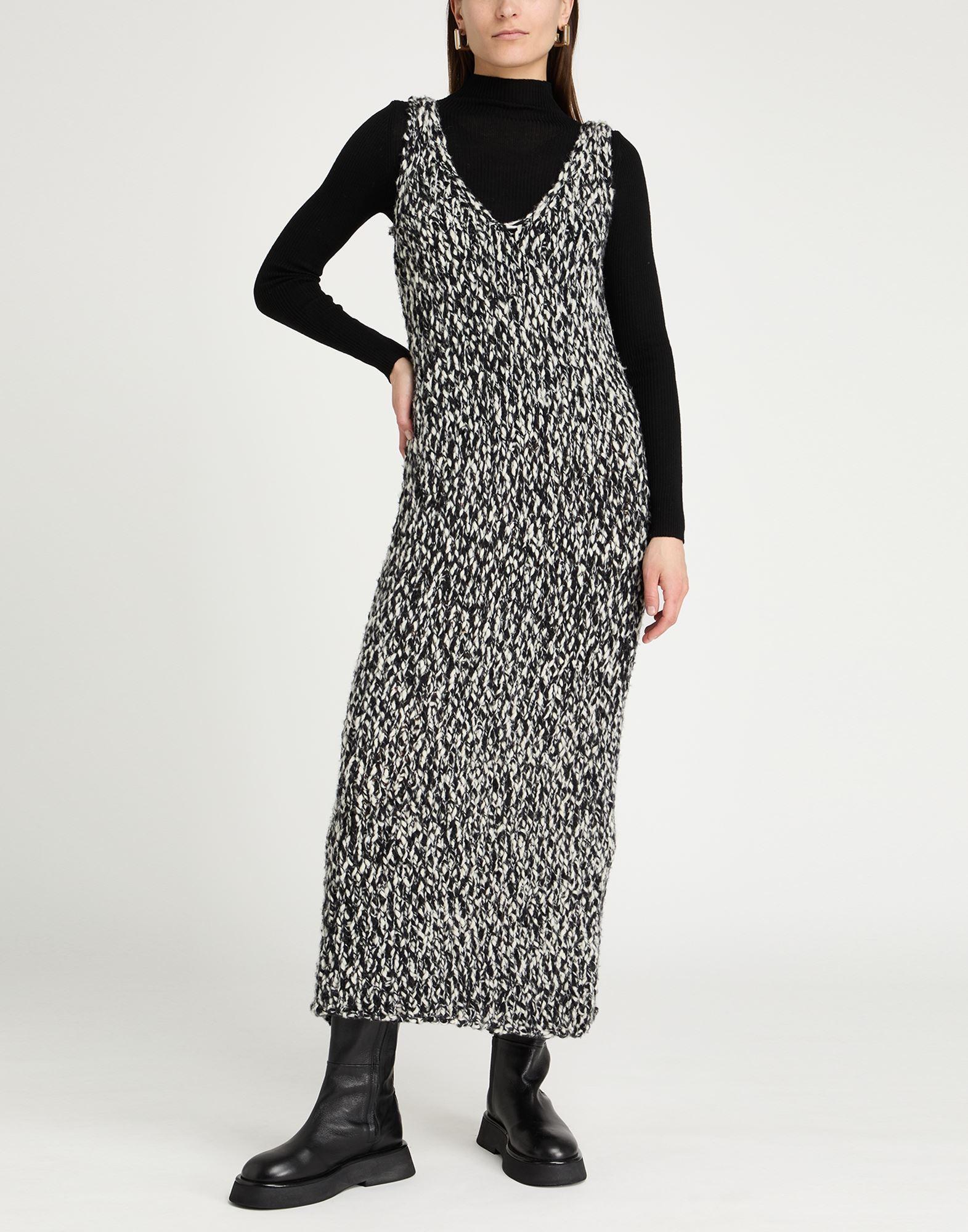 white christmas dresses Wool Midi Dress with Faux Fur L/XL main image 1