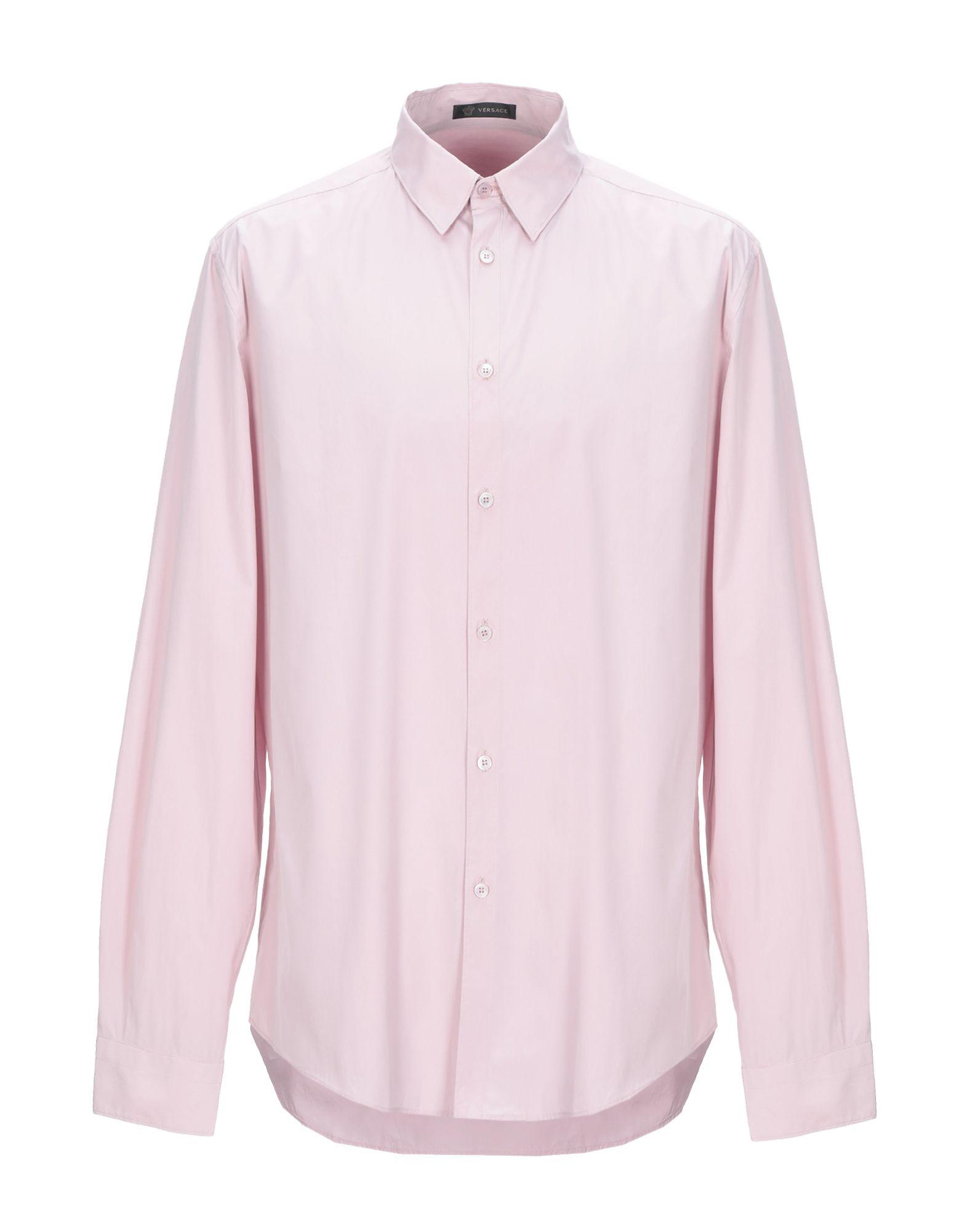 Versace Cotton Shirt in Pink for Men - Lyst