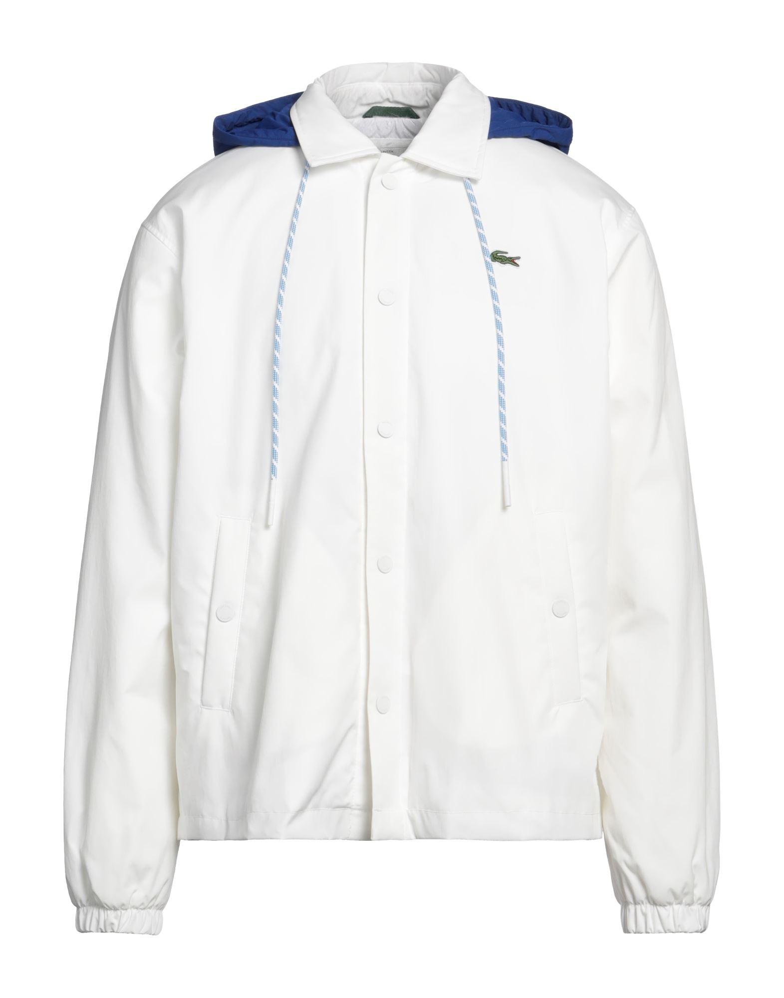 Mens white lacoste jacket best sale