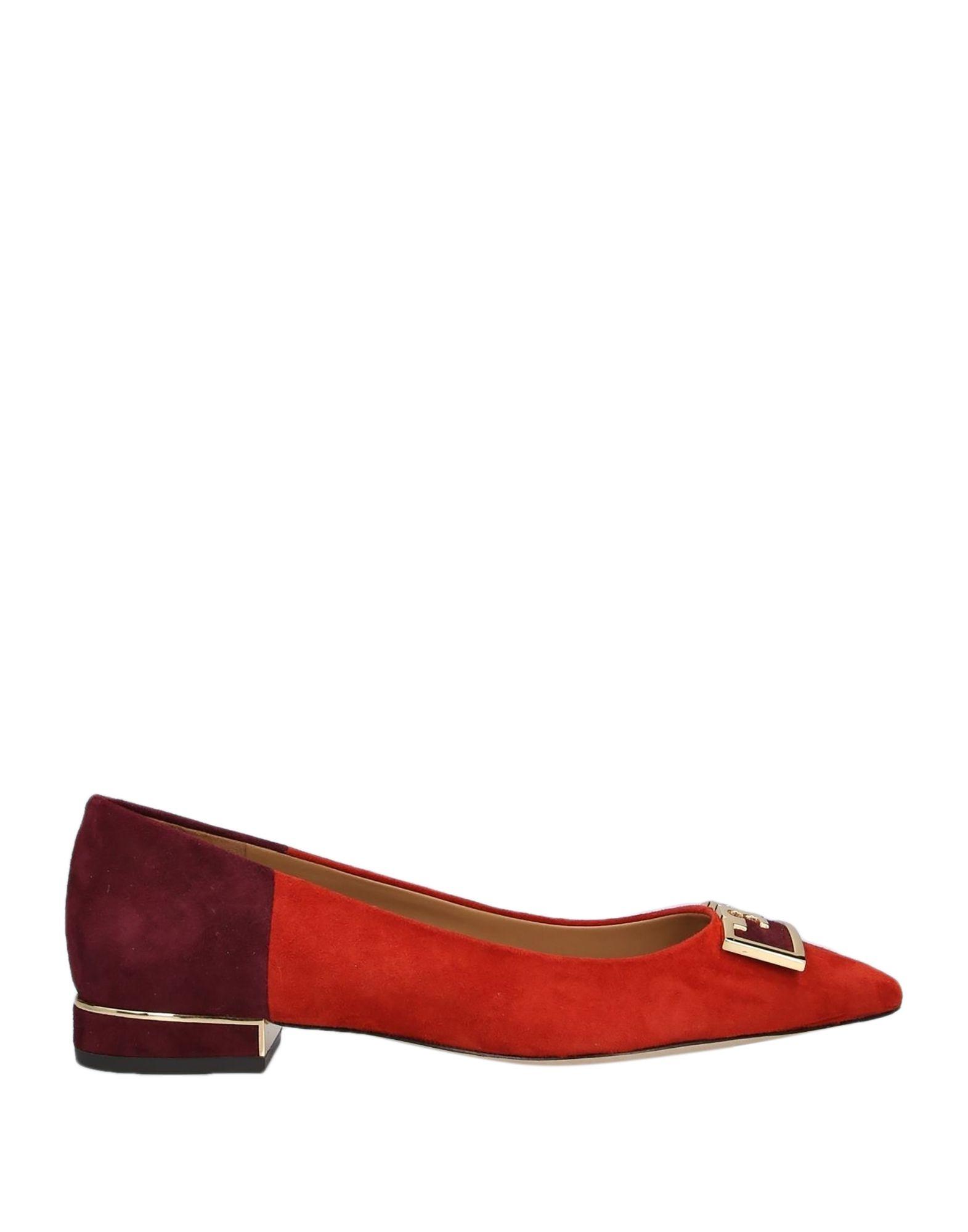 tory burch red patent flats