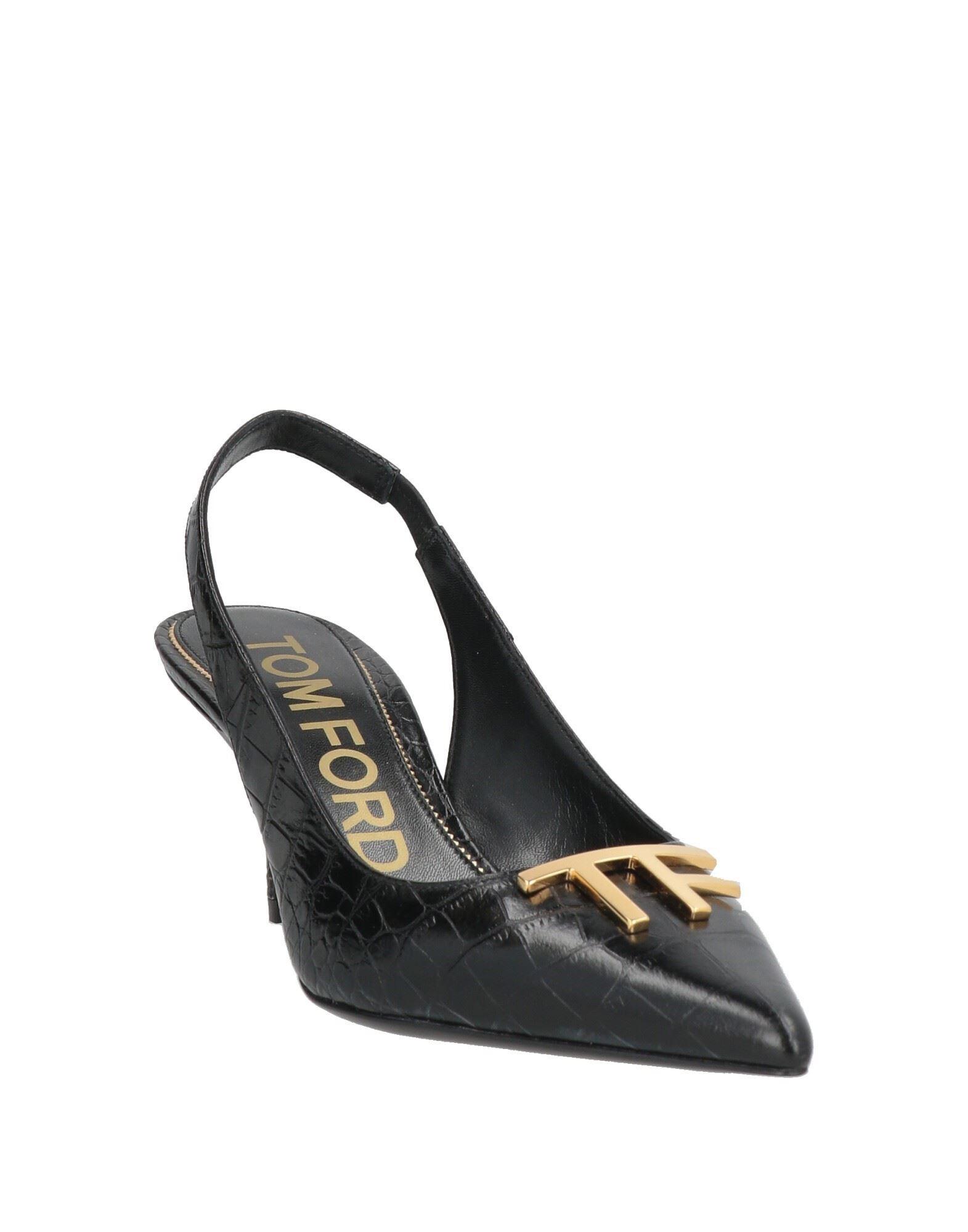 Escarpins Tom Ford - Talons Très Hauts Stiletto - Bout Ouvert - Peau De Serpent Marron - Taille 38 (US 8) - Occasion