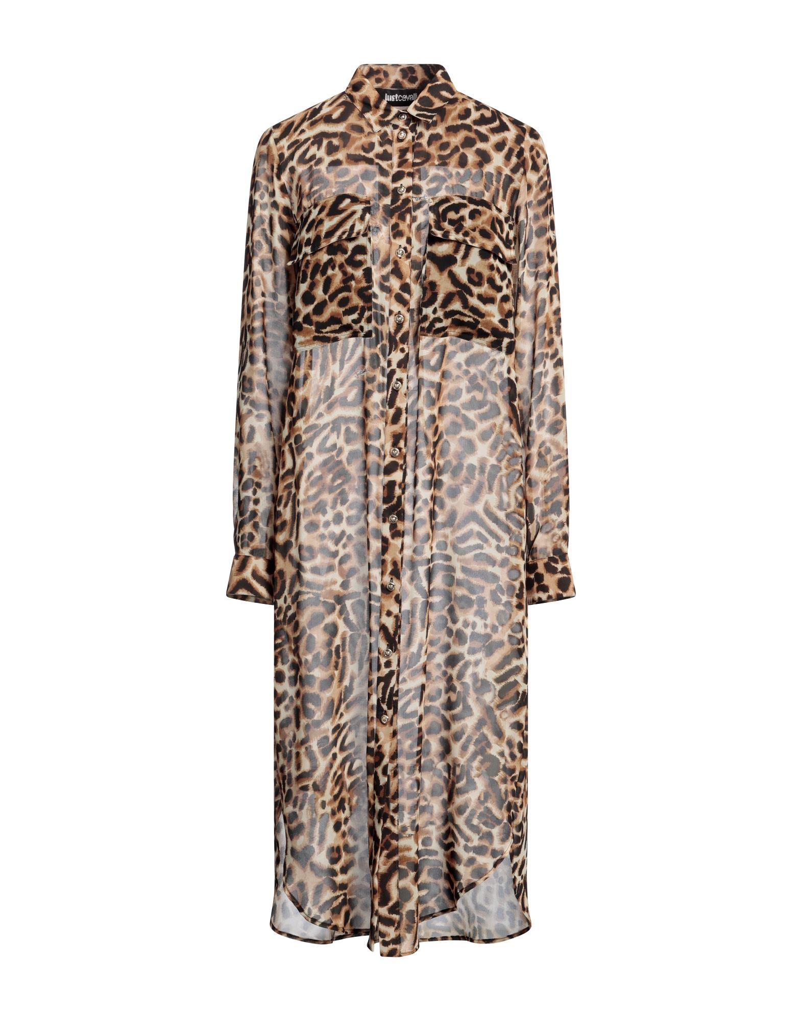 Just Cavalli Midi Dress in Natural Lyst