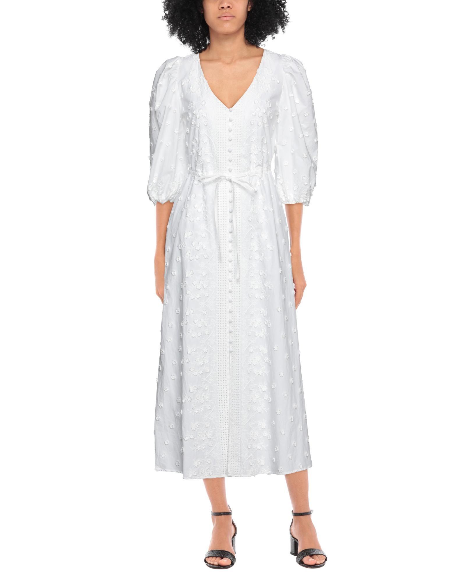 Maje Midi Dress in White | Lyst