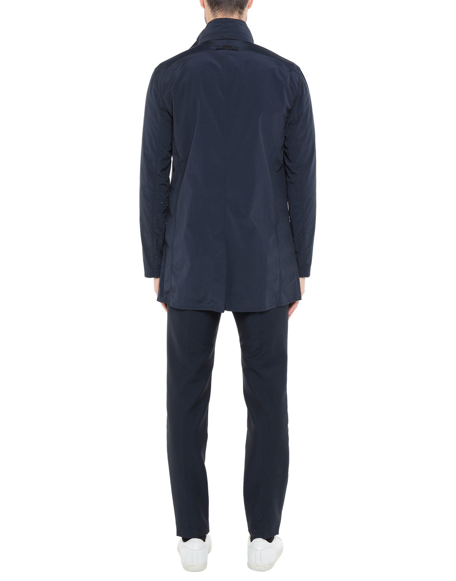 Armani Synthetic Overcoat in Dark Blue (Blue) for Men Lyst